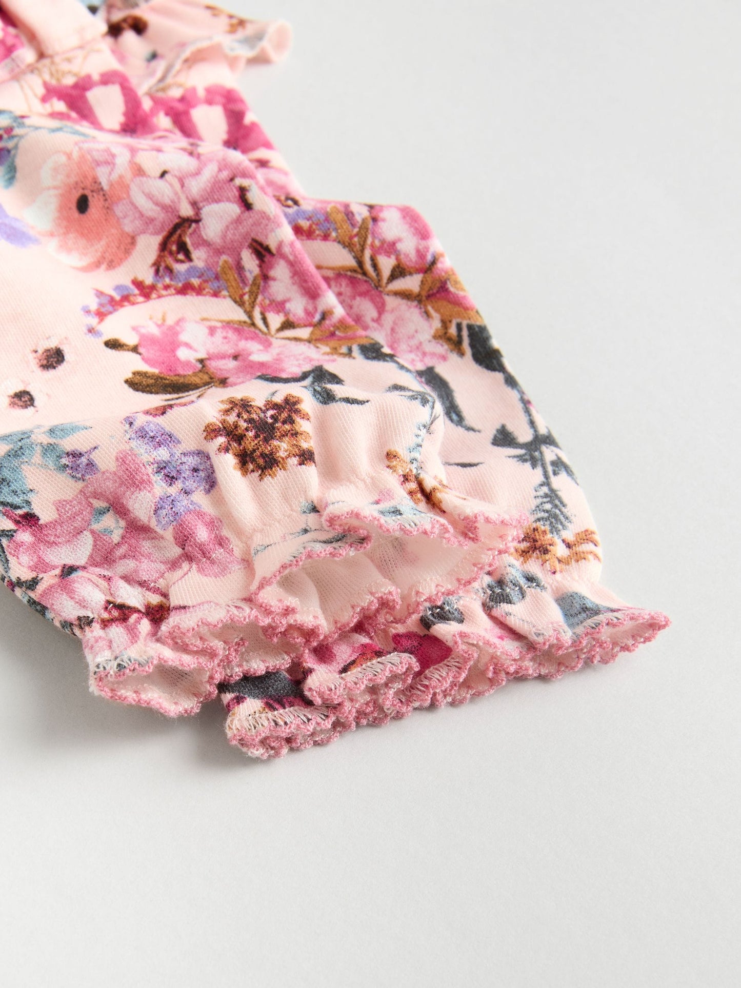 Ecru Floral Baby Sleepsuits 3 Pack (0mths-2yrs) image 8