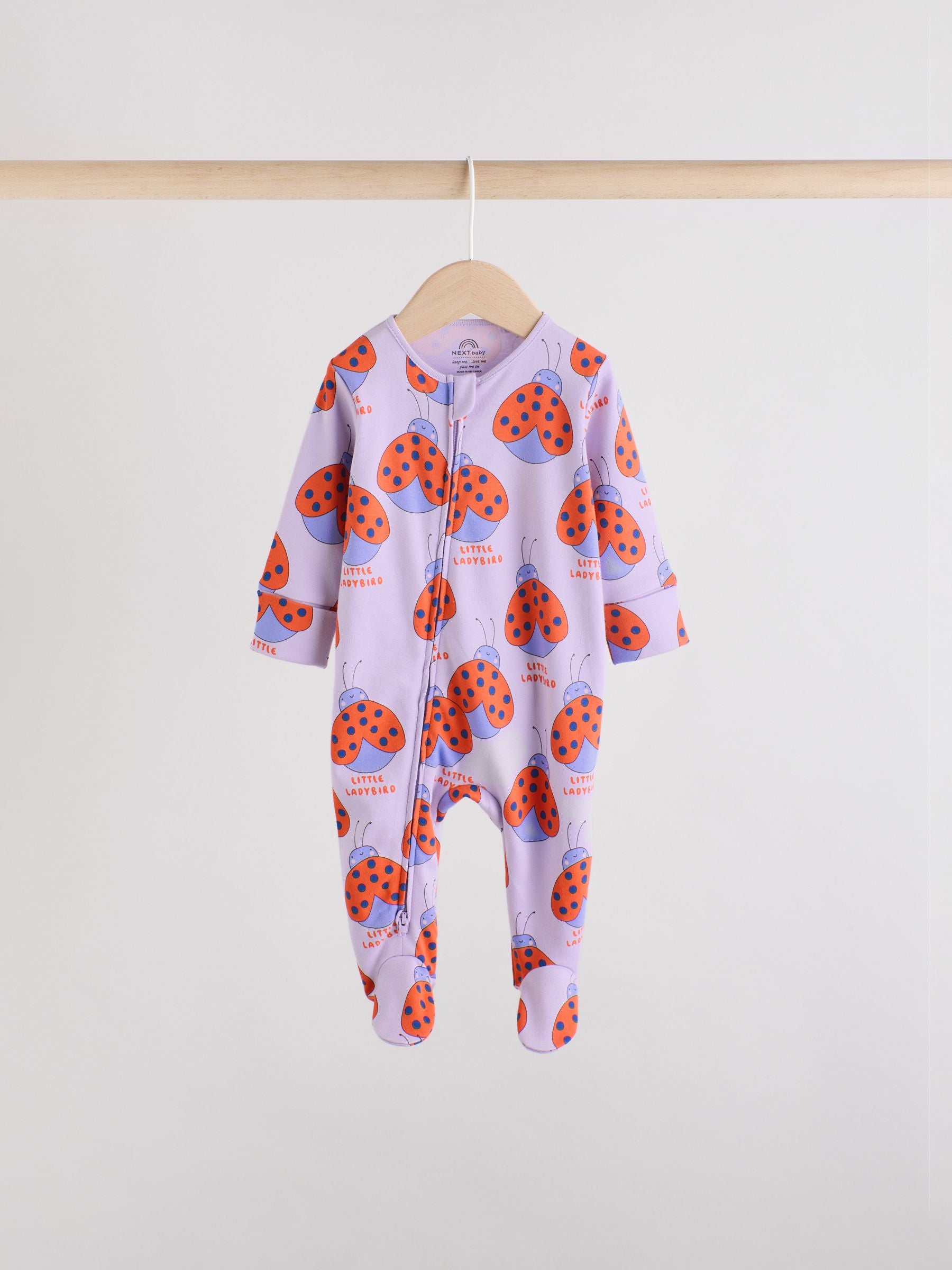 Bright Two Way Zip Sleepsuits 3 Pack (0mths-2yrs) image 6