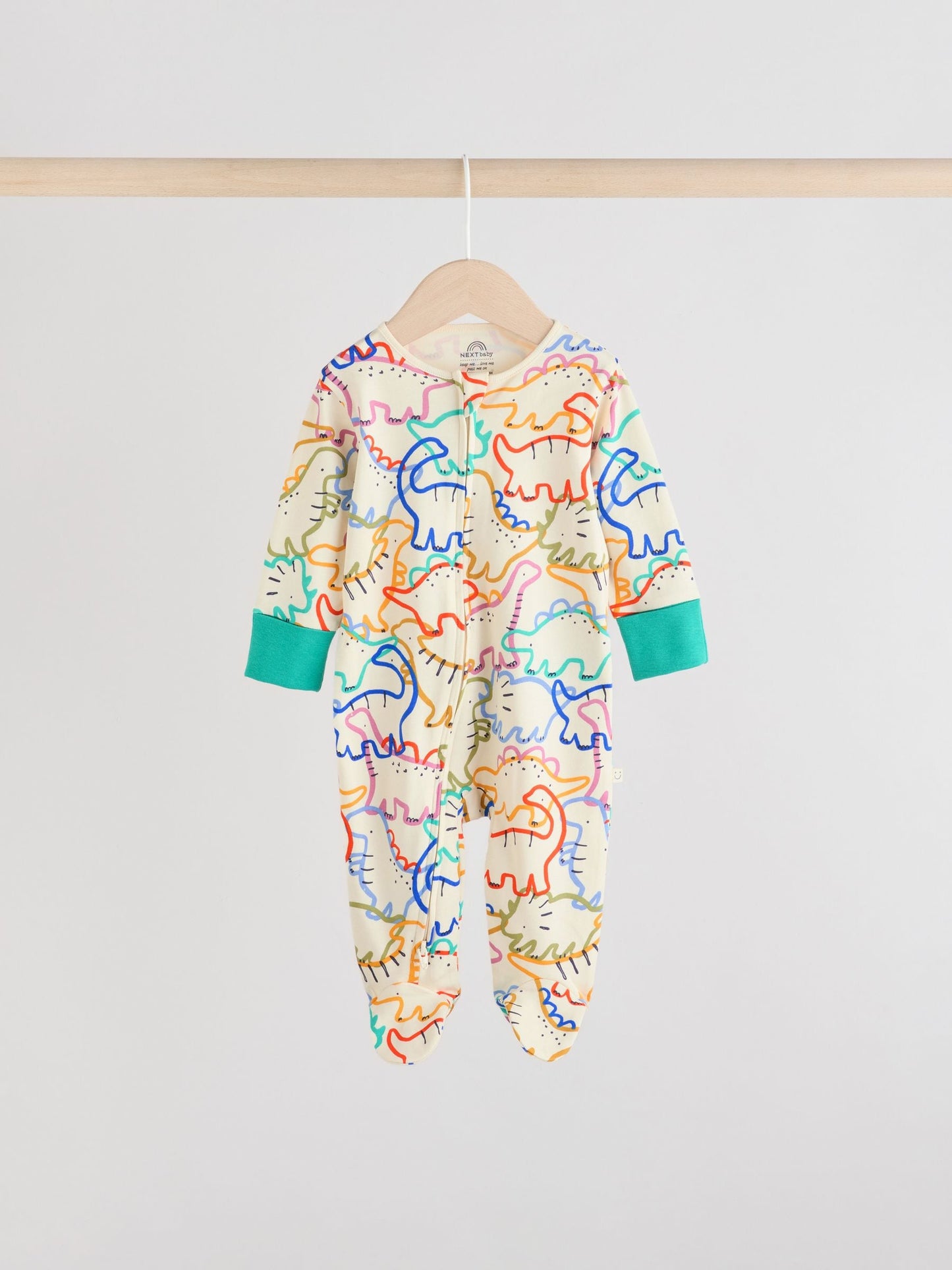 Bright Baby Two Way Zip Sleepsuits 4 Pack (0mths-2yrs)