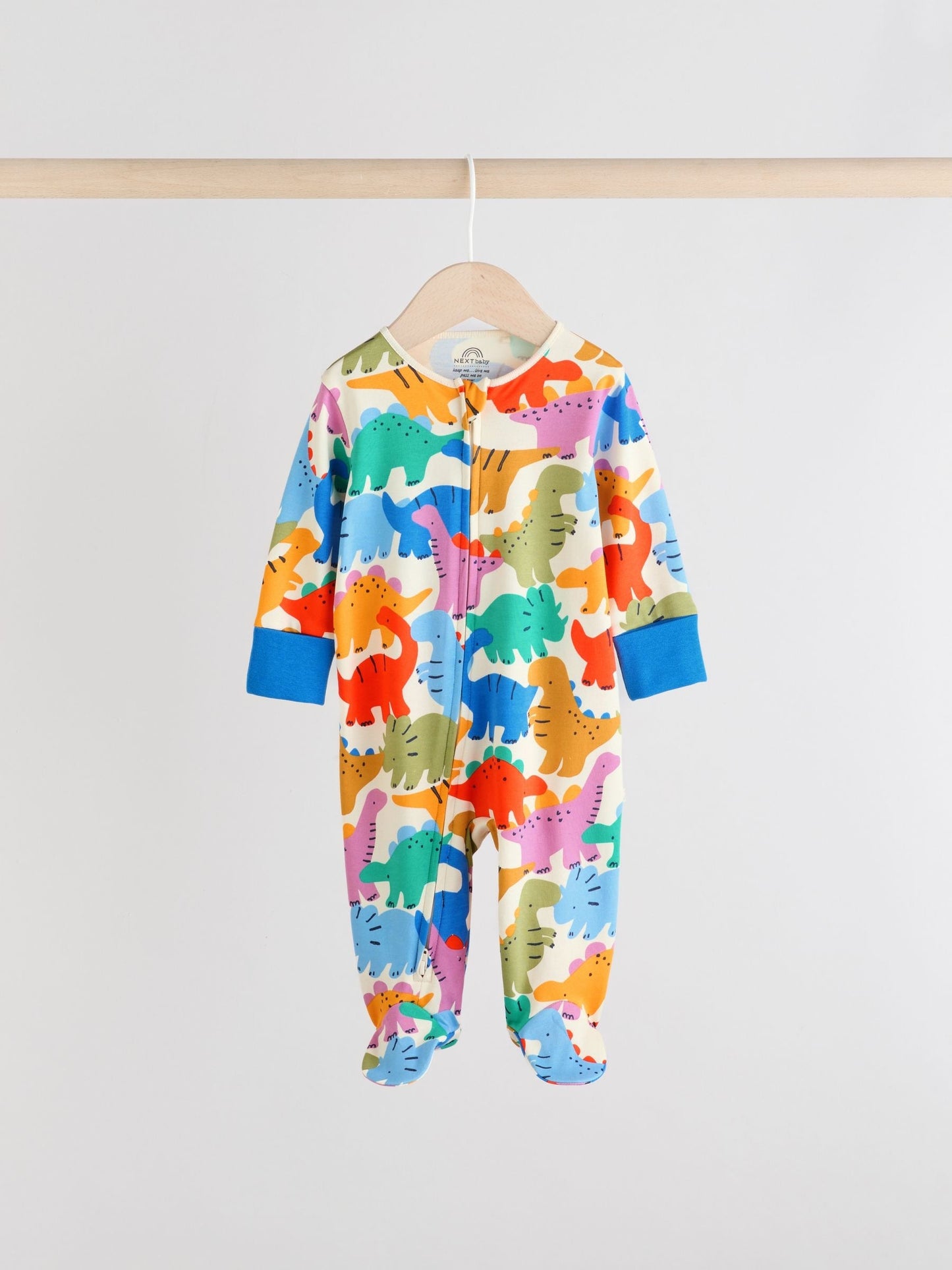 Bright Baby Two Way Zip Sleepsuits 4 Pack (0mths-2yrs)