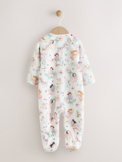 Cream Baby Fleece Sleepsuit image 2