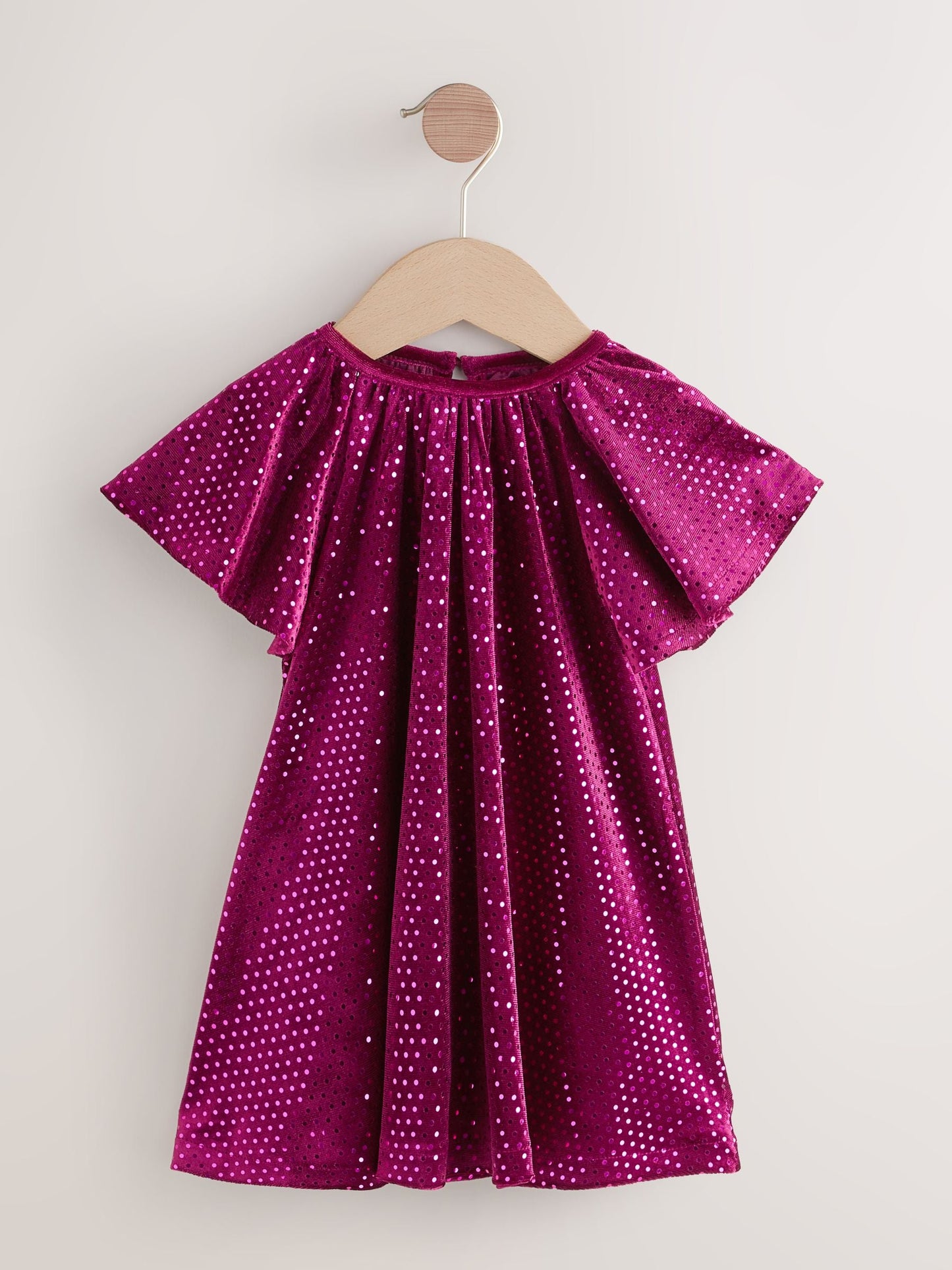 Burgundy Red Sequin Velvet Party Dress (3mths-8yrs)