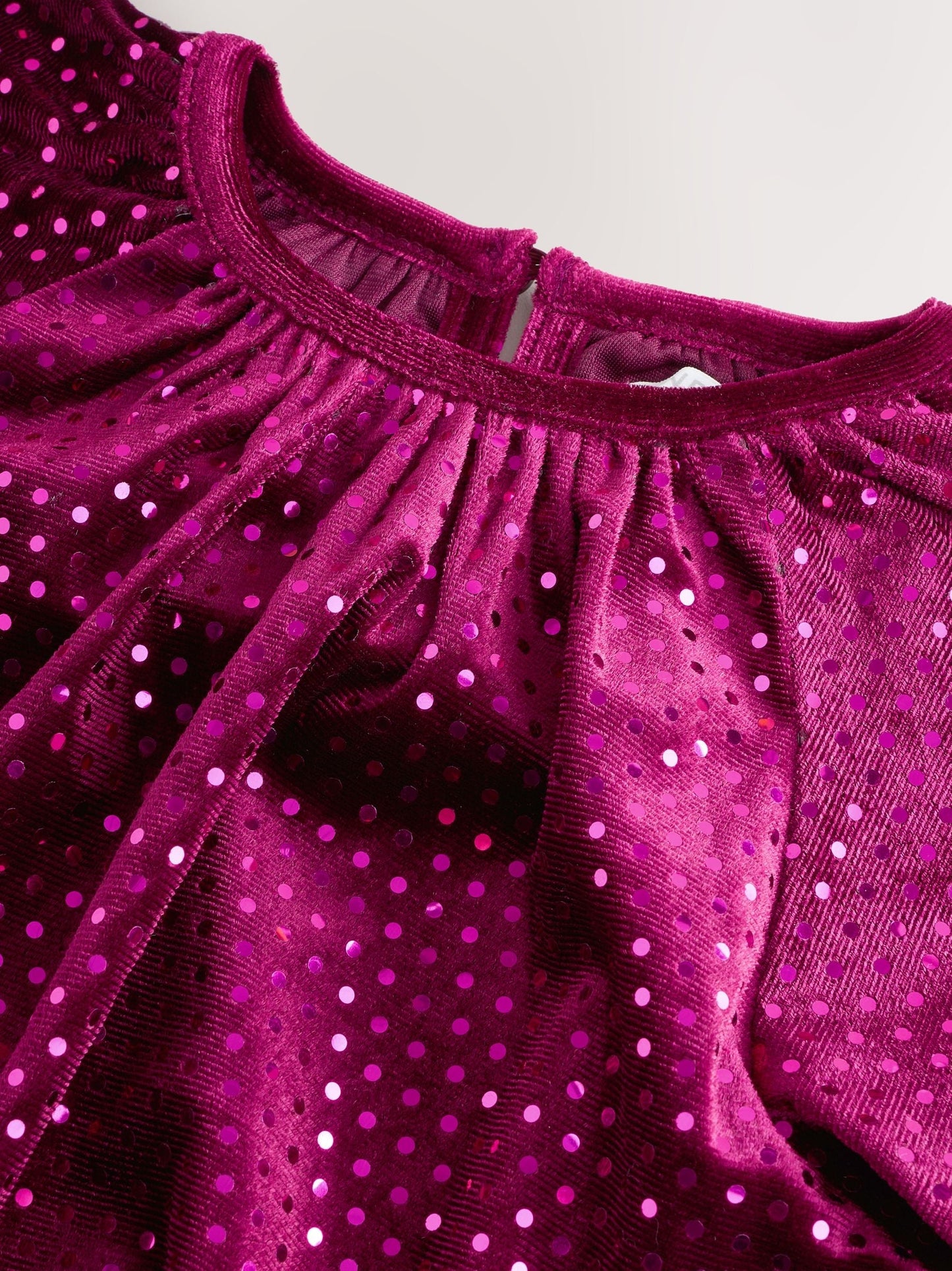 Burgundy Red Sequin Velvet Party Dress (3mths-8yrs)