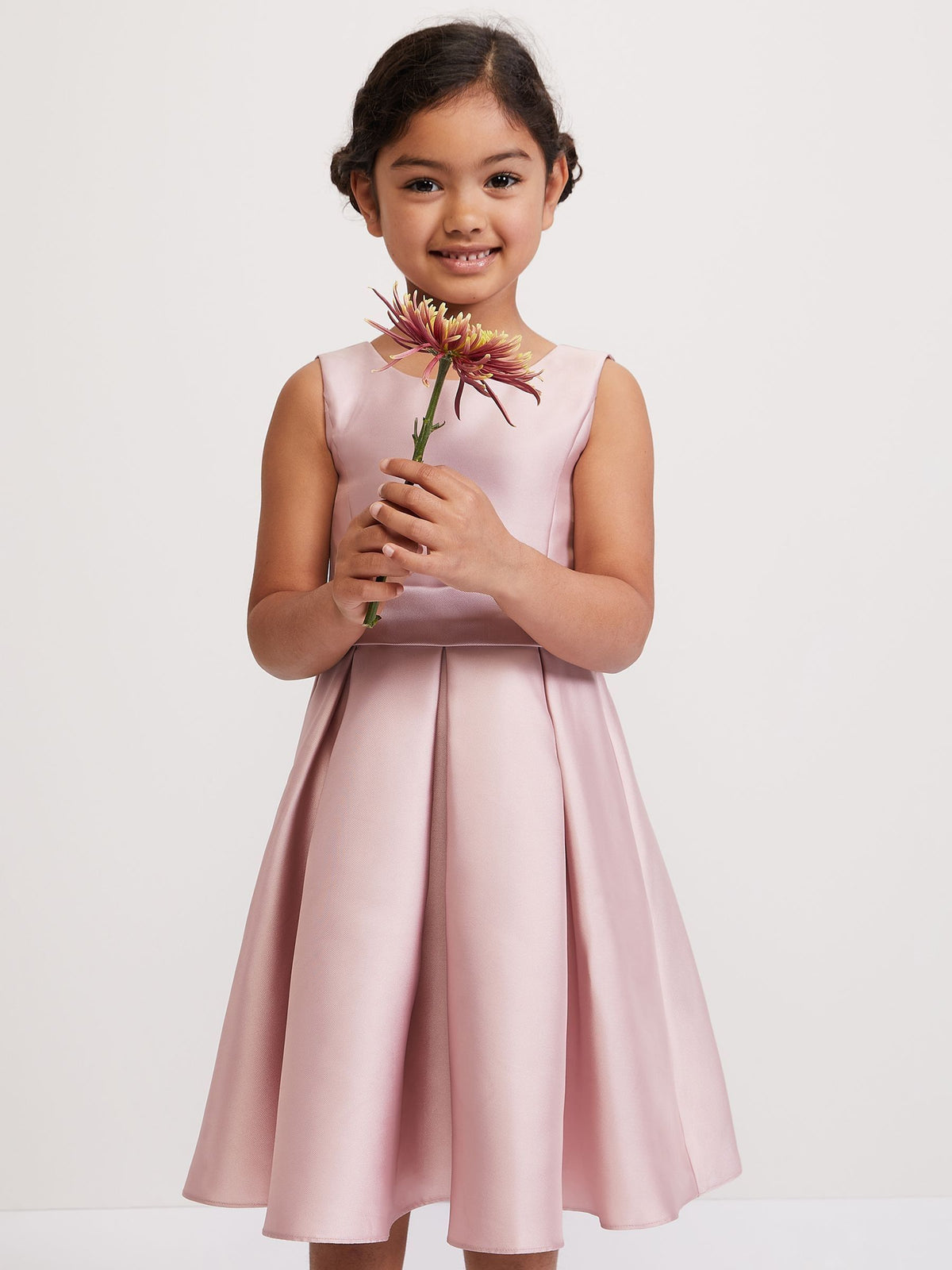Phase Eight Pink Melody Antique Rose Satin Dress - image 1