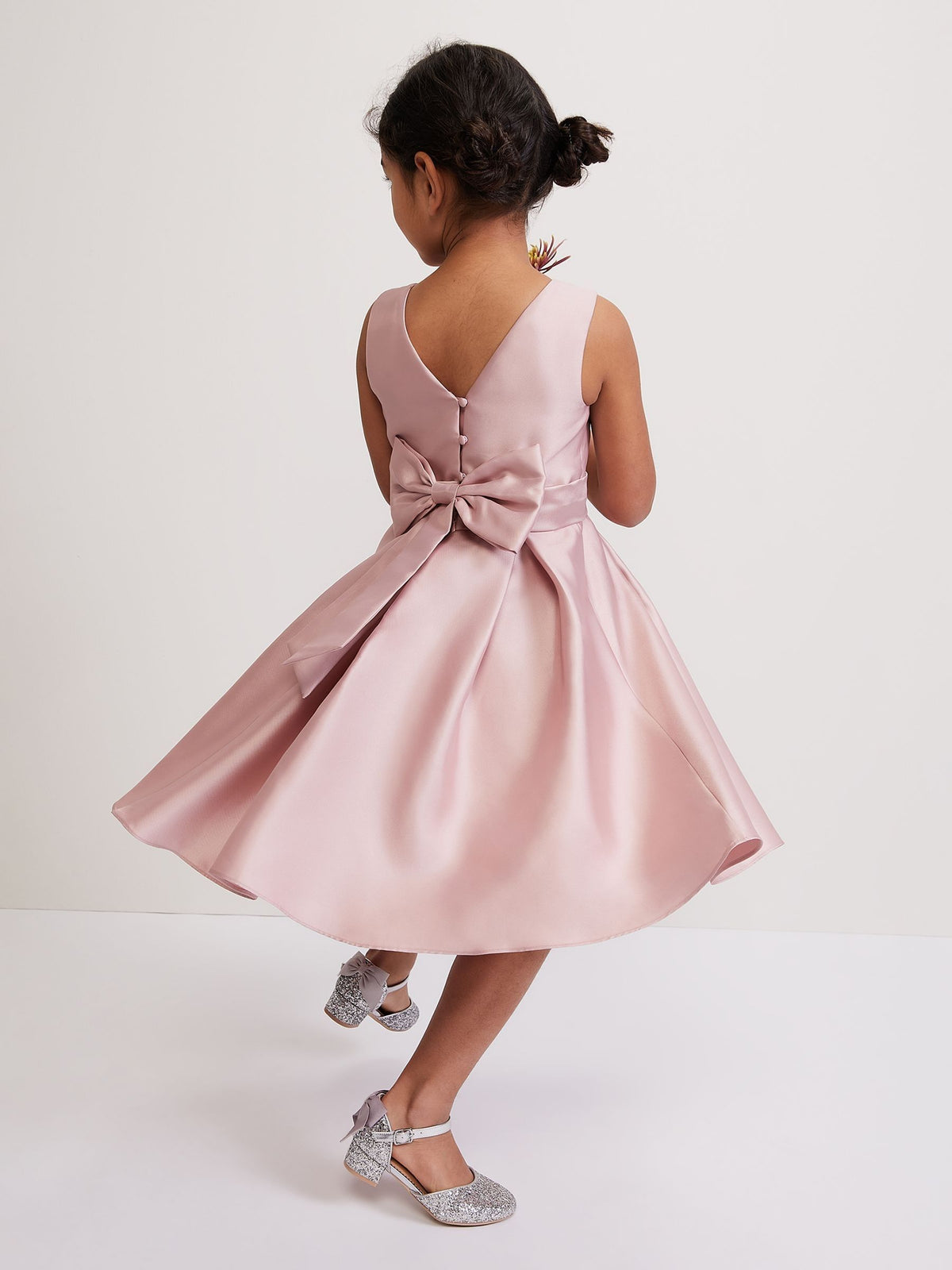 Phase Eight Pink Melody Antique Rose Satin Dress - image 2