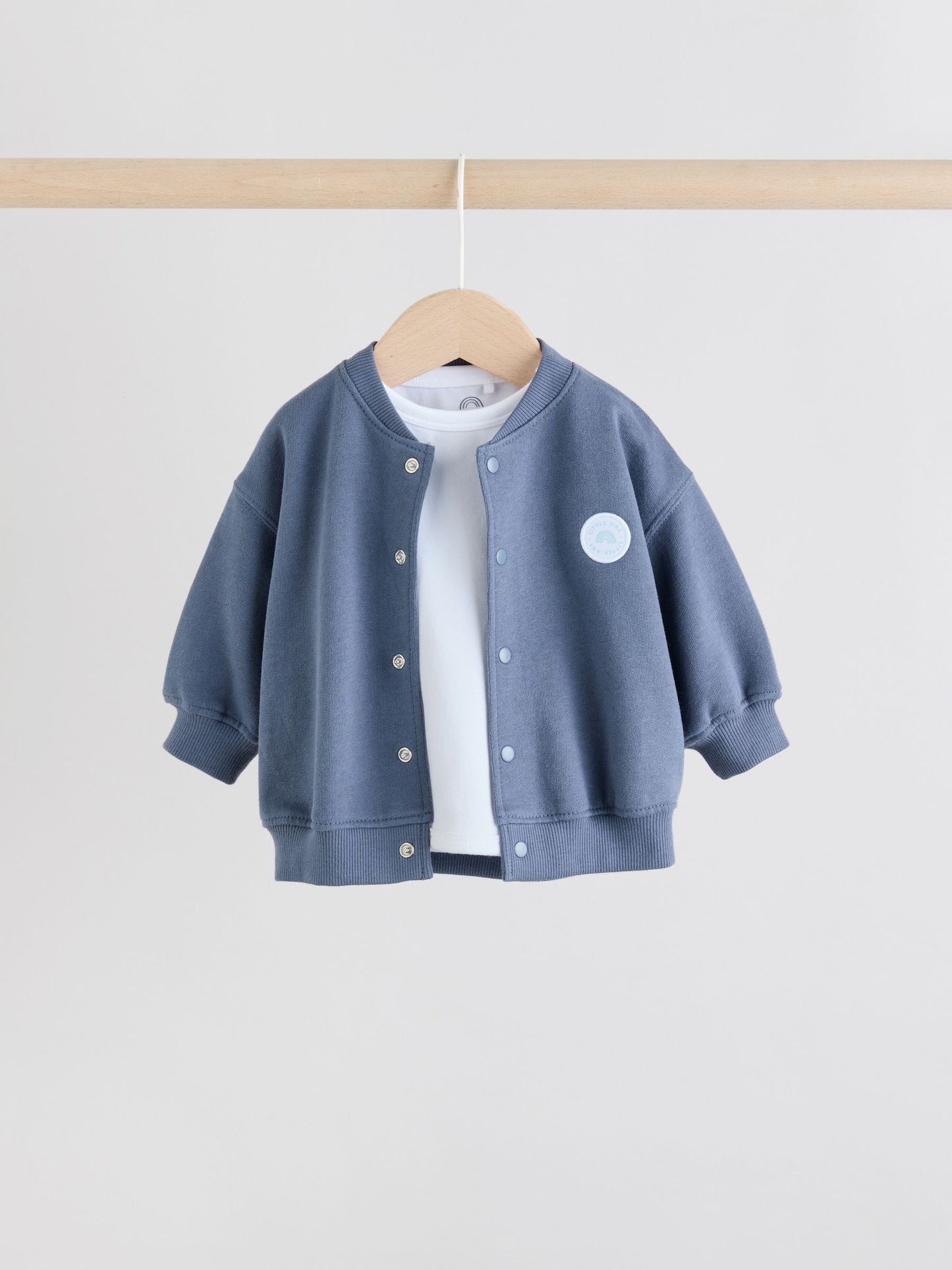 Blue Stripe Baby Jersey Jacket, Bodysuit and Leggings 3 Piece Set (0mths-2yrs)