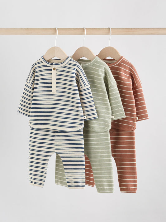 Mineral Stripe Tops and Leggings 6 Piece Baby Set (0mths-3yrs) image 1