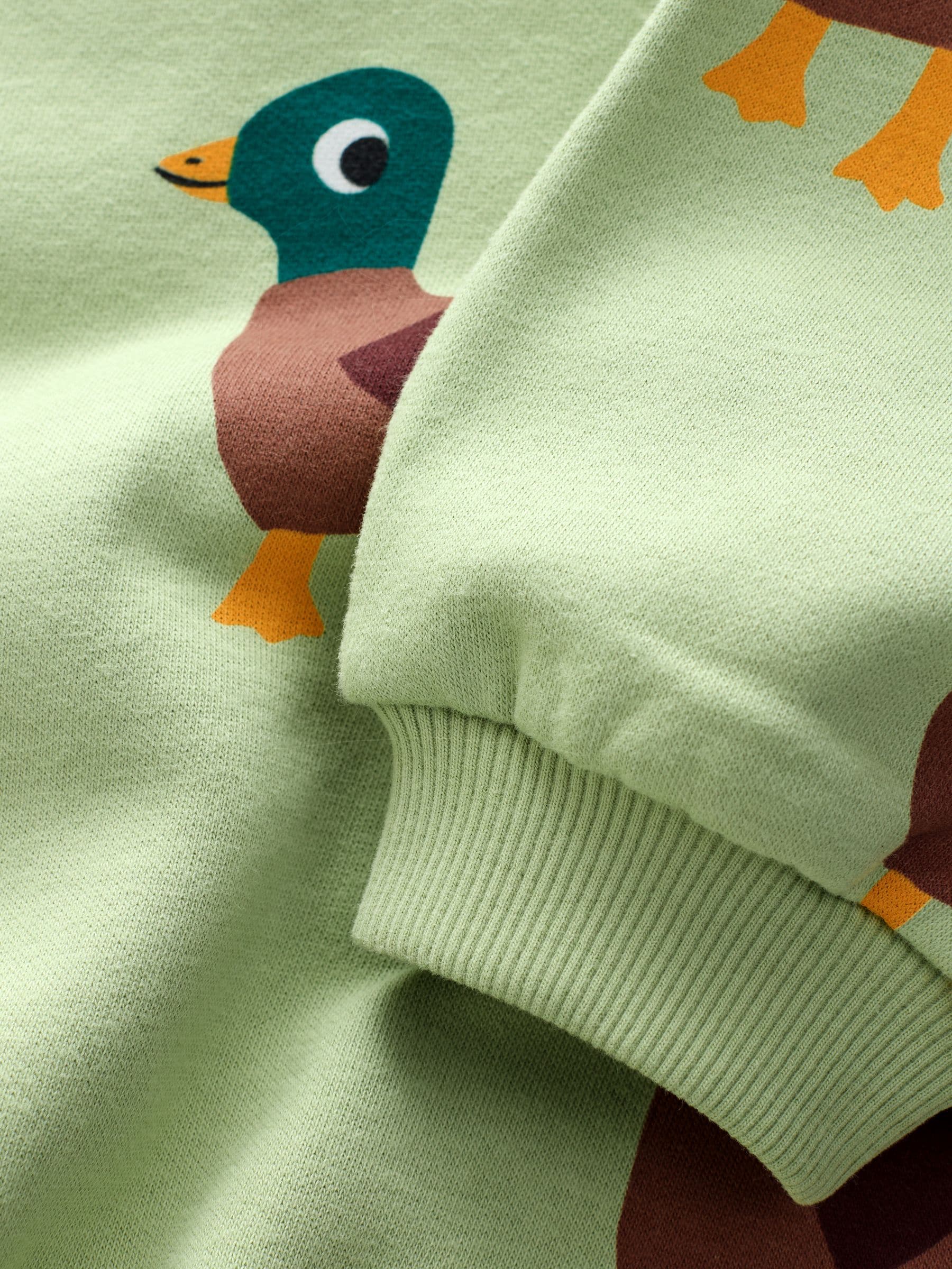 Dsiney Kidz - Green Ducks All Over Printed Crew Neck Sweat Top (3mths-7yrs) image 4