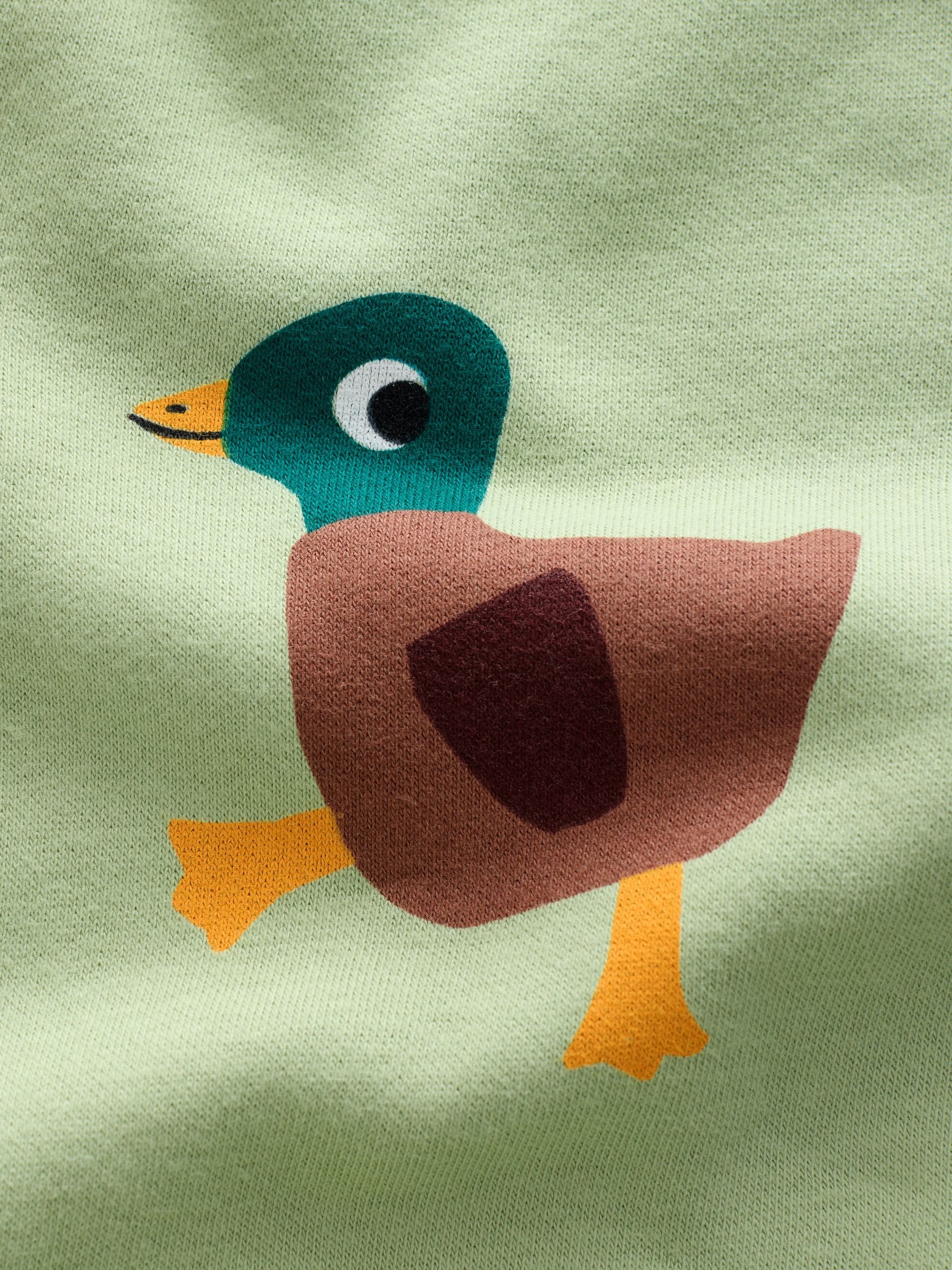 Dsiney Kidz - Green Ducks All Over Printed Crew Neck Sweat Top (3mths-7yrs) image 5