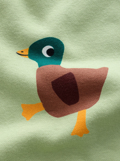 Dsiney Kidz - Green Ducks All Over Printed Crew Neck Sweat Top (3mths-7yrs) image 5