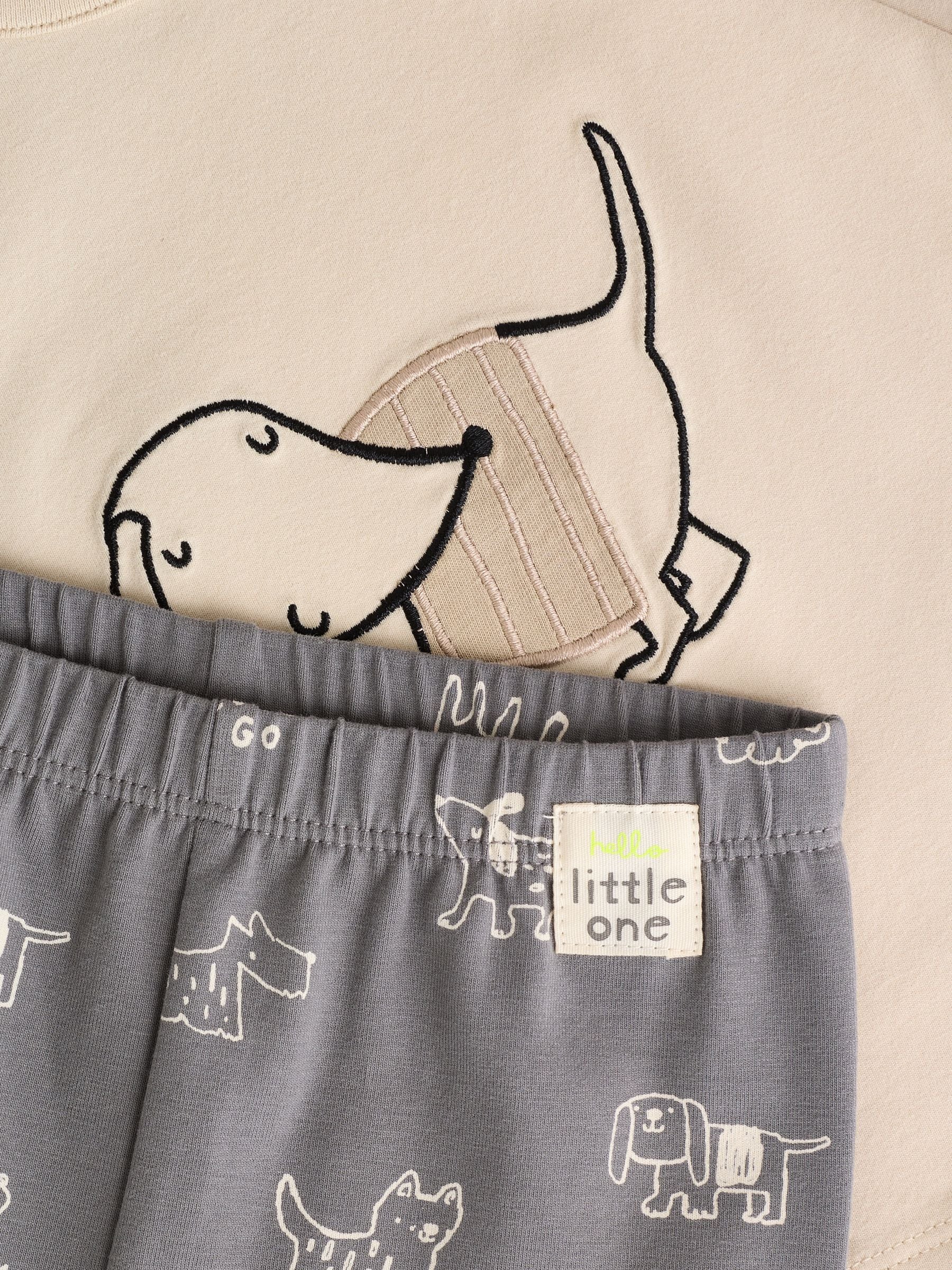 Monochrome Dog Baby Top and Leggings Set 2 Piece (0mths-3yrs) image 5
