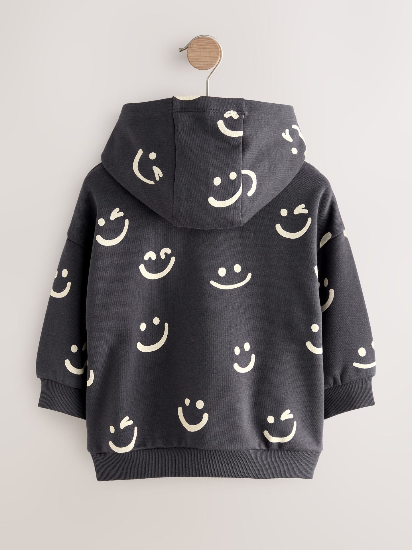 Black/White Long Sleeve Printed Hoodie (3mths-7yrs)