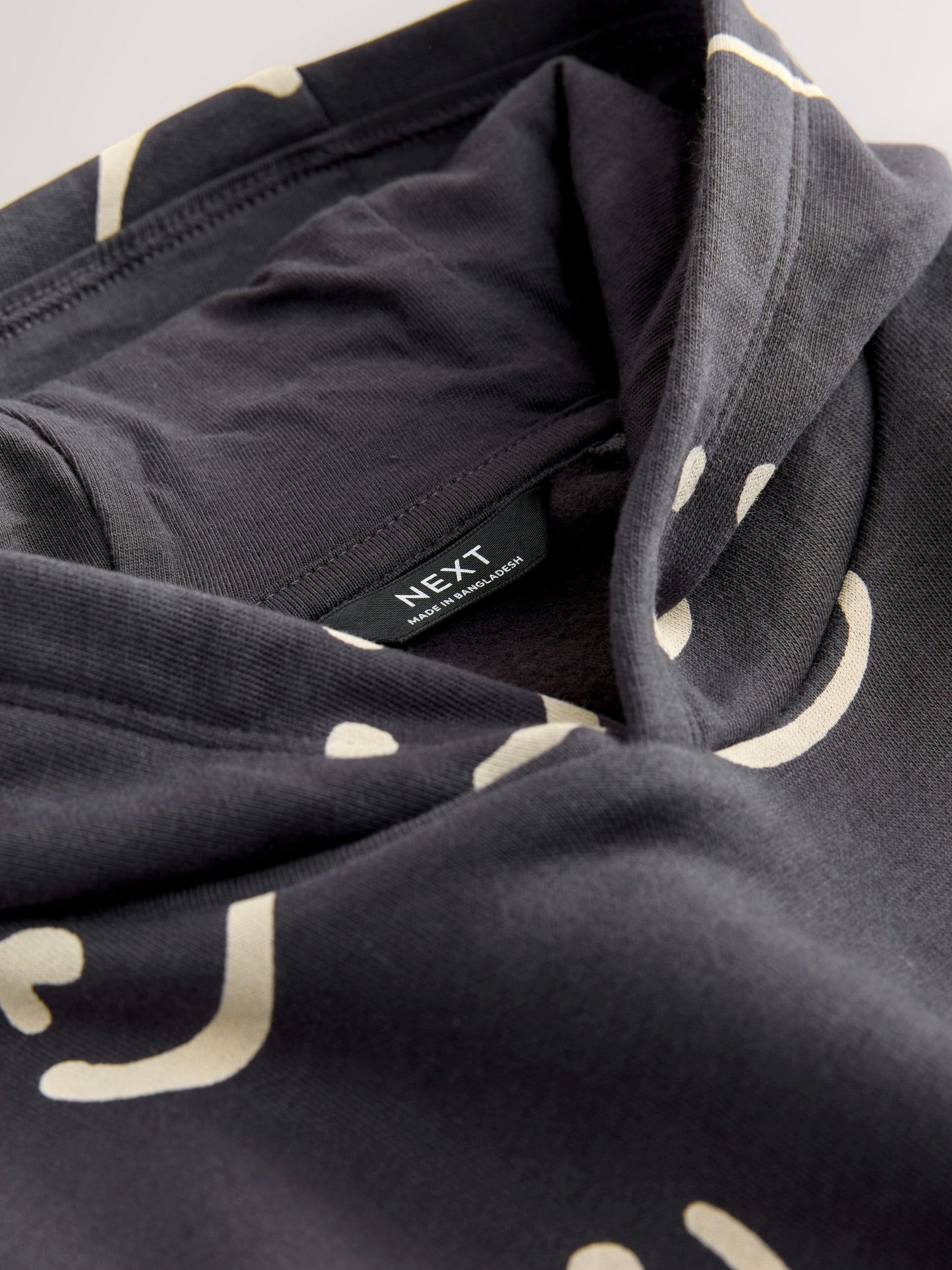 Black/White Long Sleeve Printed Hoodie (3mths-7yrs)