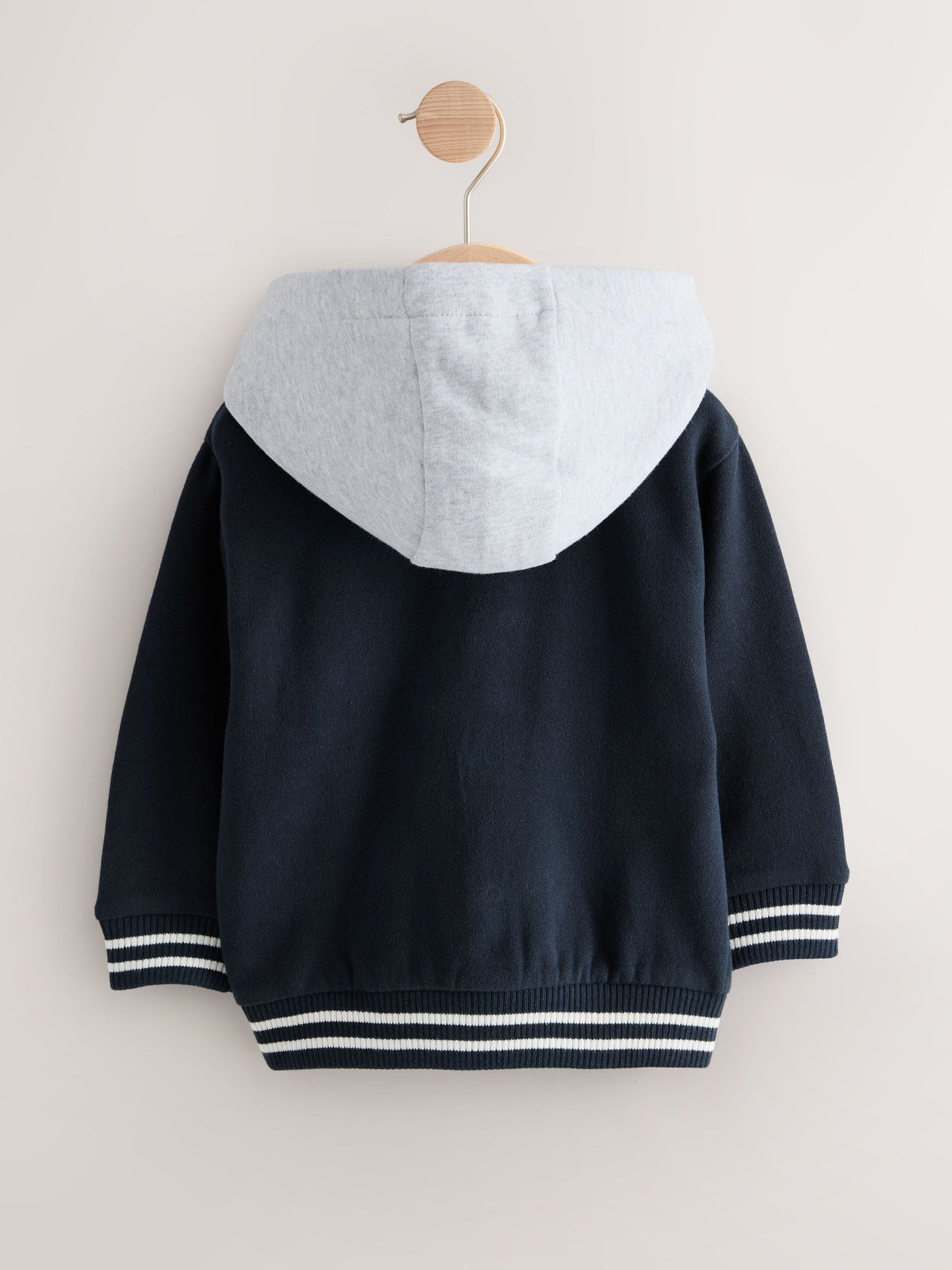 Navy Blue Bear Jersey Bomber Jacket (3mths-7yrs)