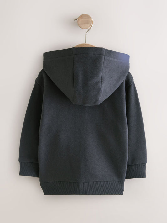 Navy Zip Through Hoodie (3mths-7yrs)