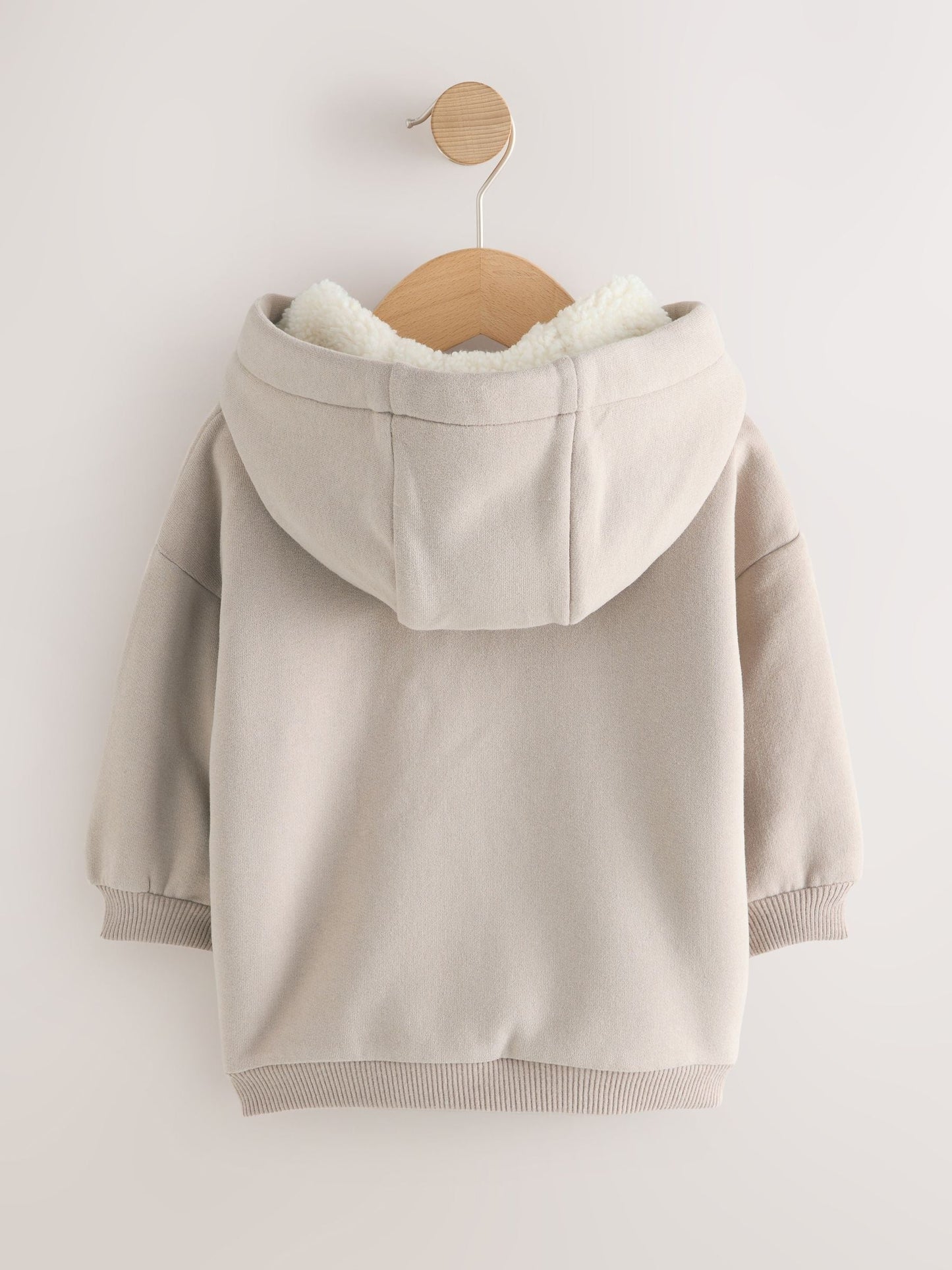 Stone Borg Lined Zip Through Hoodie (3mths-7yrs)