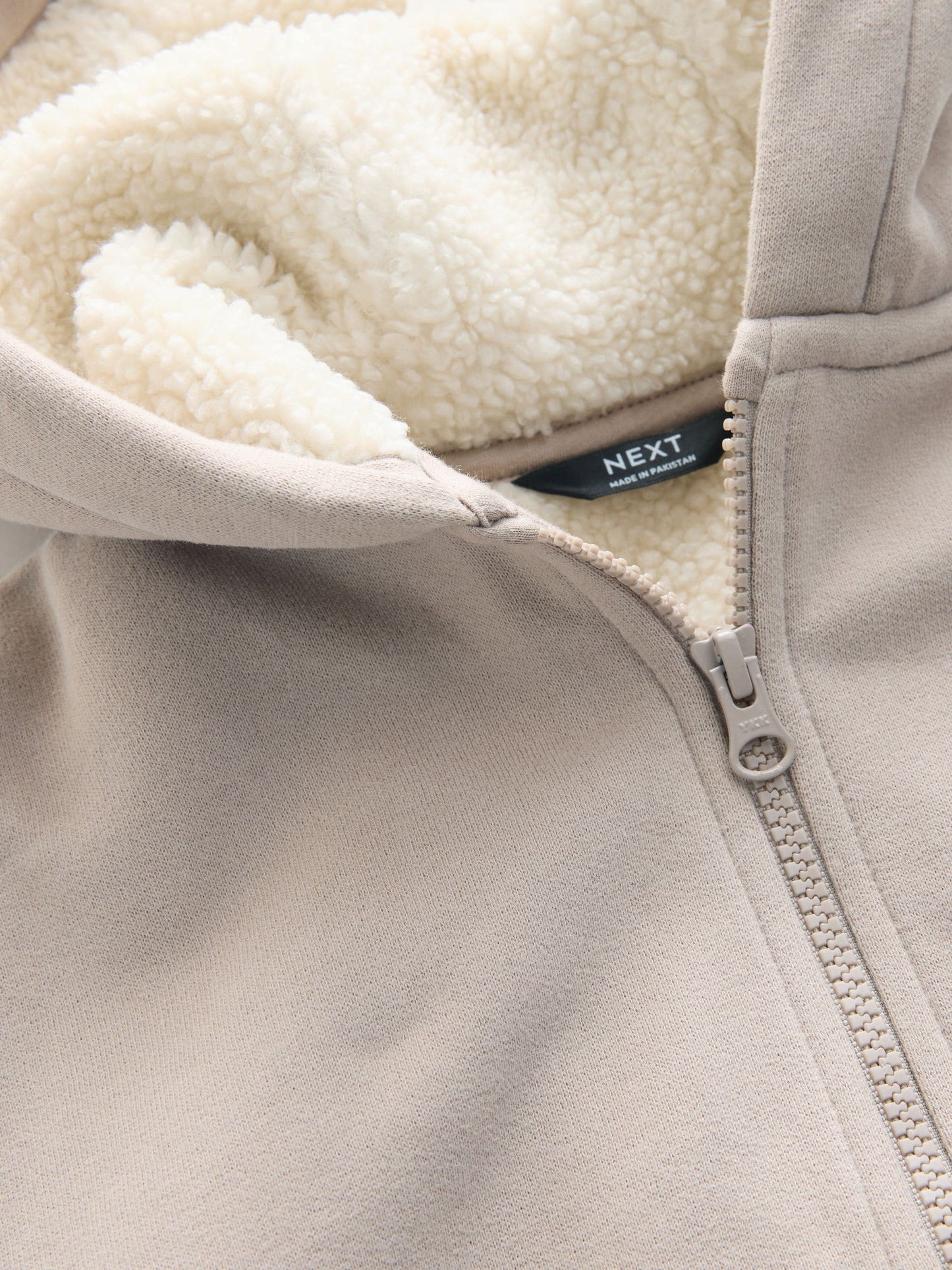 Stone Borg Lined Zip Through Hoodie (3mths-7yrs)