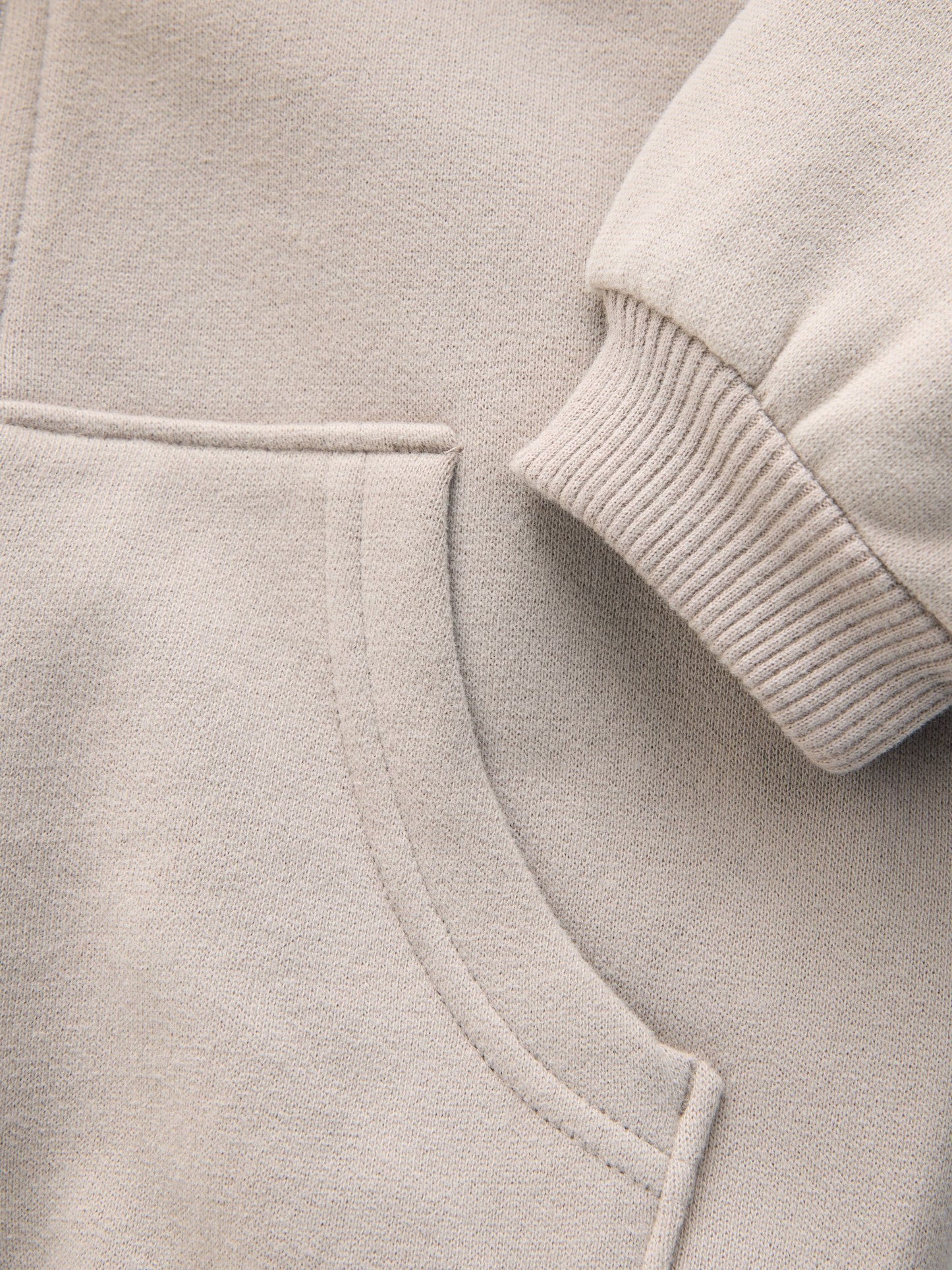 Stone Borg Lined Zip Through Hoodie (3mths-7yrs)