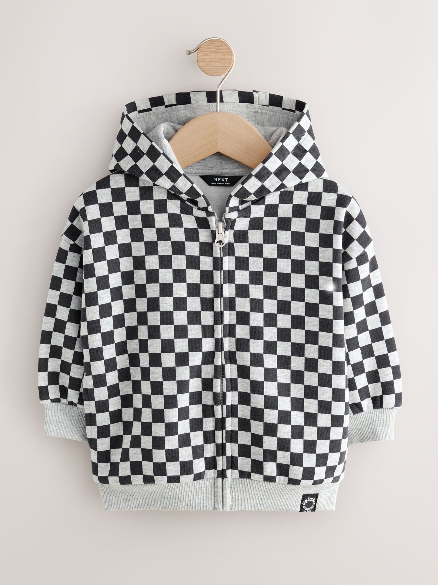 Dsiney Kidz - Black White Checkerboard Zip Through Hoodie (3mths-7yrs) image 1