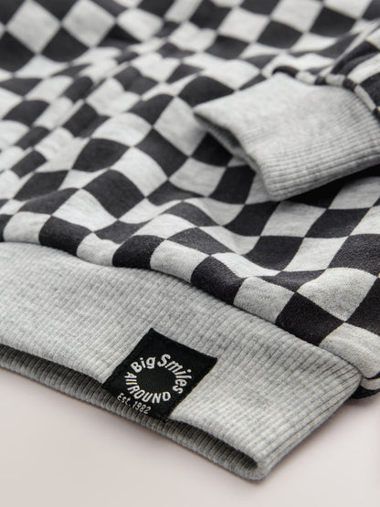 Dsiney Kidz - Black White Checkerboard Zip Through Hoodie (3mths-7yrs) image 3