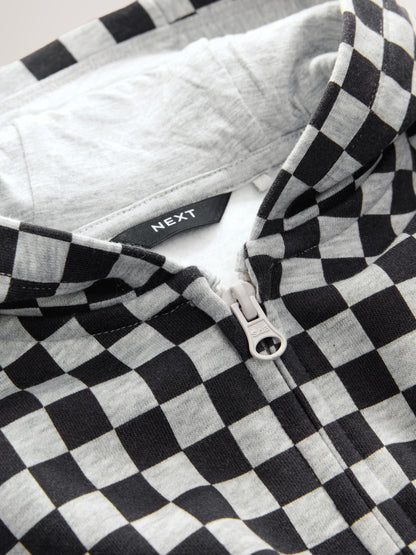 Dsiney Kidz - Black White Checkerboard Zip Through Hoodie (3mths-7yrs) image 4