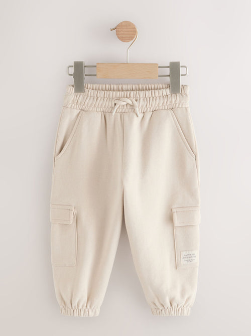 Ecru Soft Touch Jersey Utility Joggers (3mths-7yrs) image 1