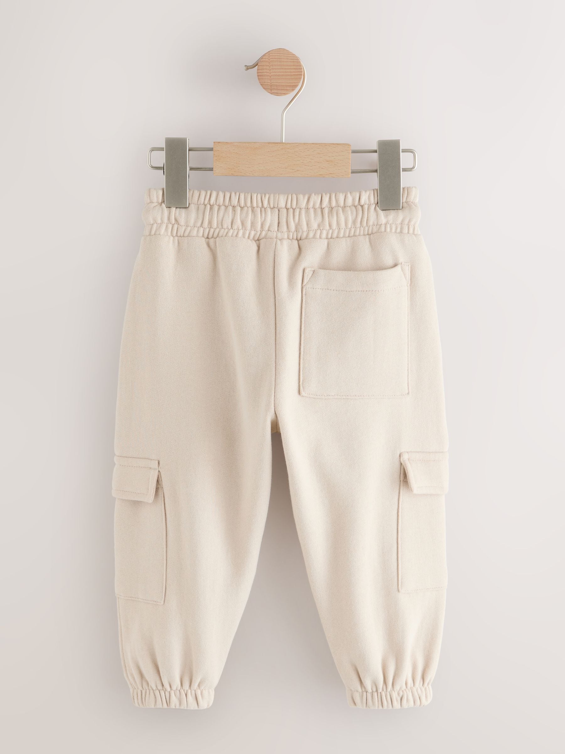 Ecru Soft Touch Jersey Utility Joggers (3mths-7yrs) image 2
