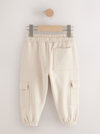 Ecru Soft Touch Jersey Utility Joggers (3mths-7yrs) image 2