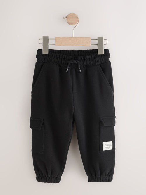 Black Soft Touch Jersey Utility Joggers (3mths-7yrs) image 1