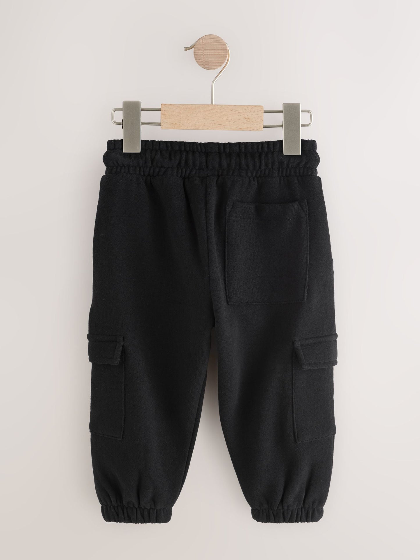 Black Soft Touch Jersey Utility Joggers (3mths-7yrs) image 2