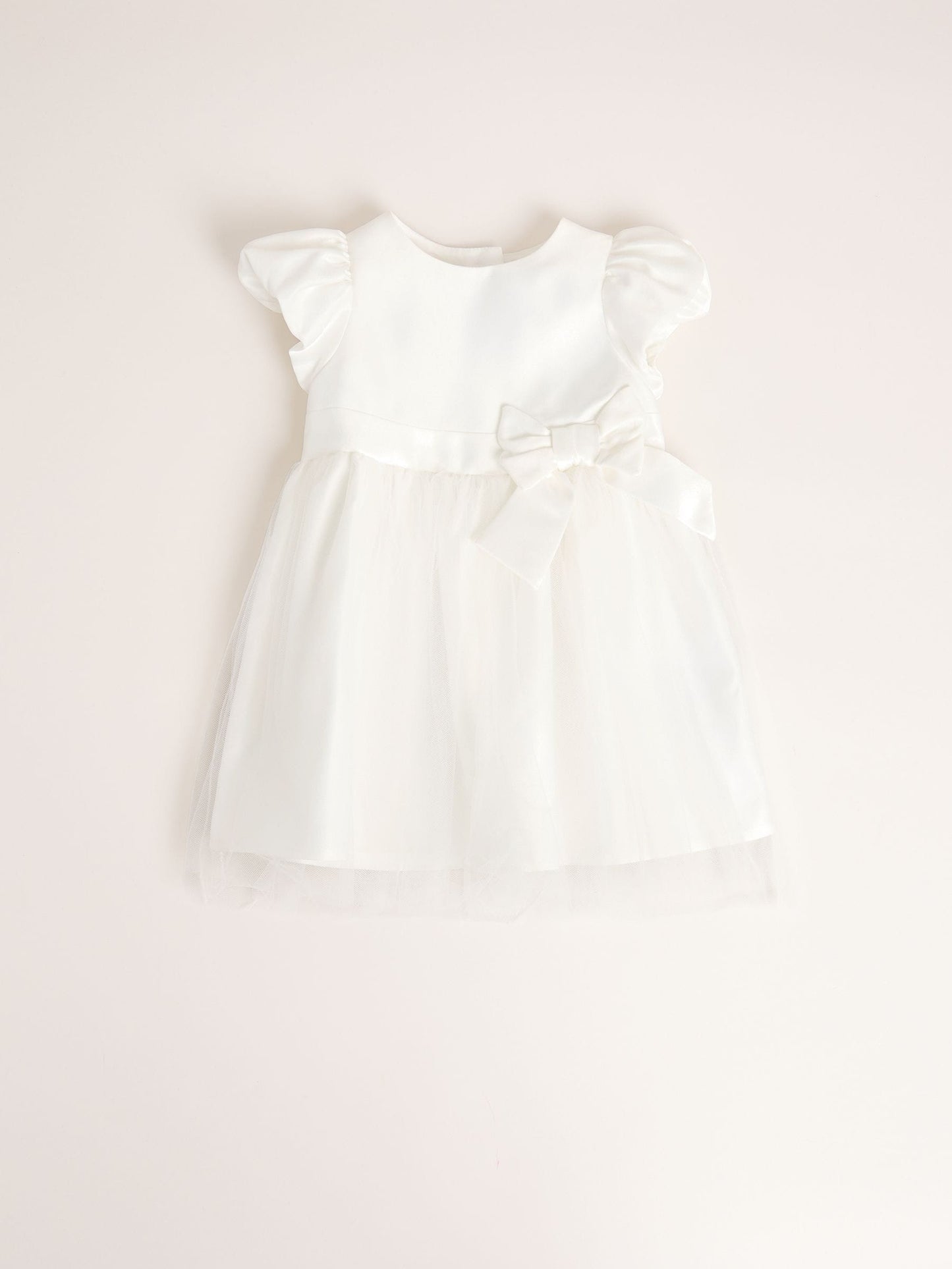 Lipsy Ivory Baby Puff Sleeve Occasion Dress (0mths-2yrs) image 5