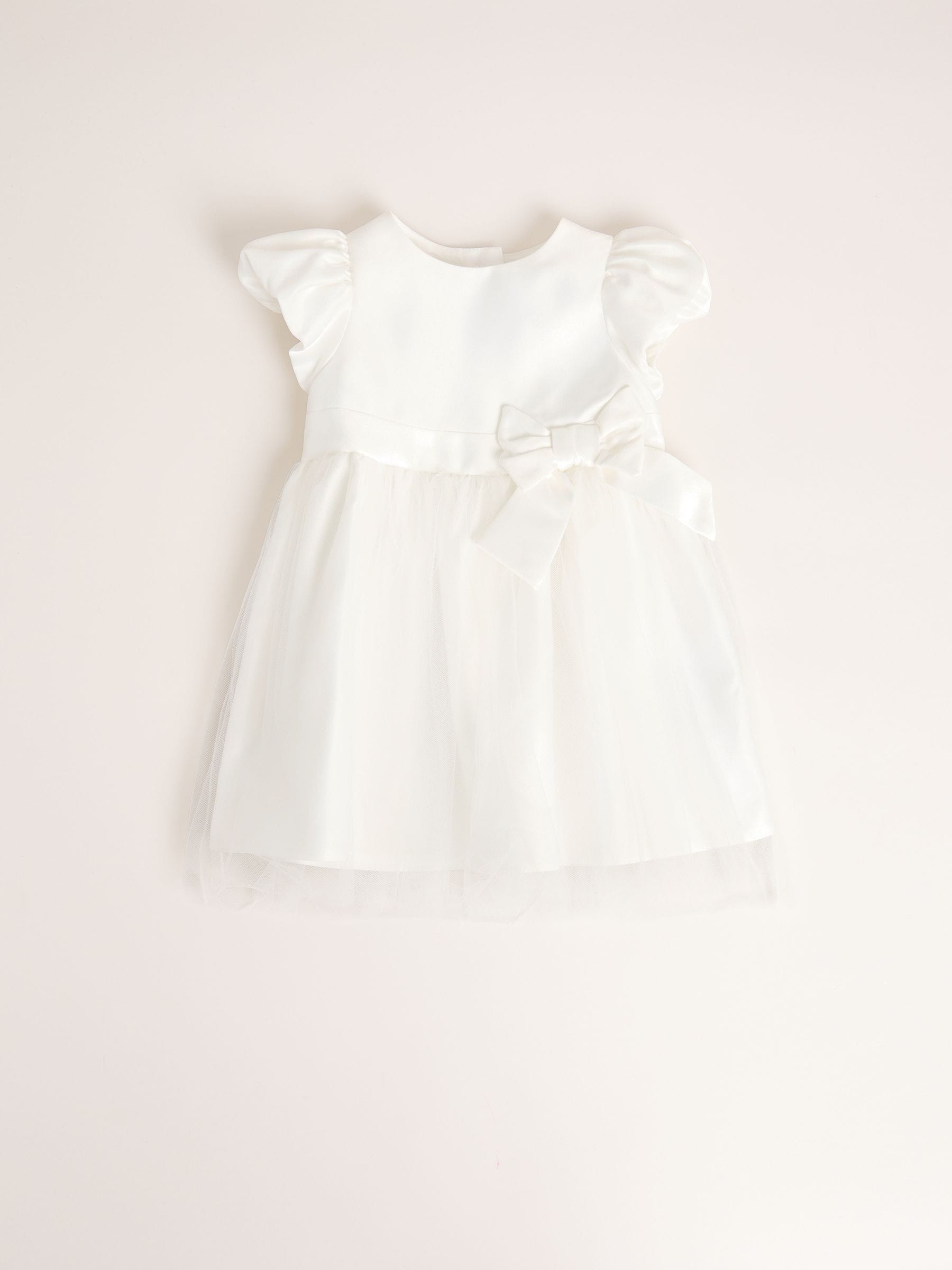 Lipsy Ivory Baby Puff Sleeve Occasion Dress (0mths-2yrs) image 5