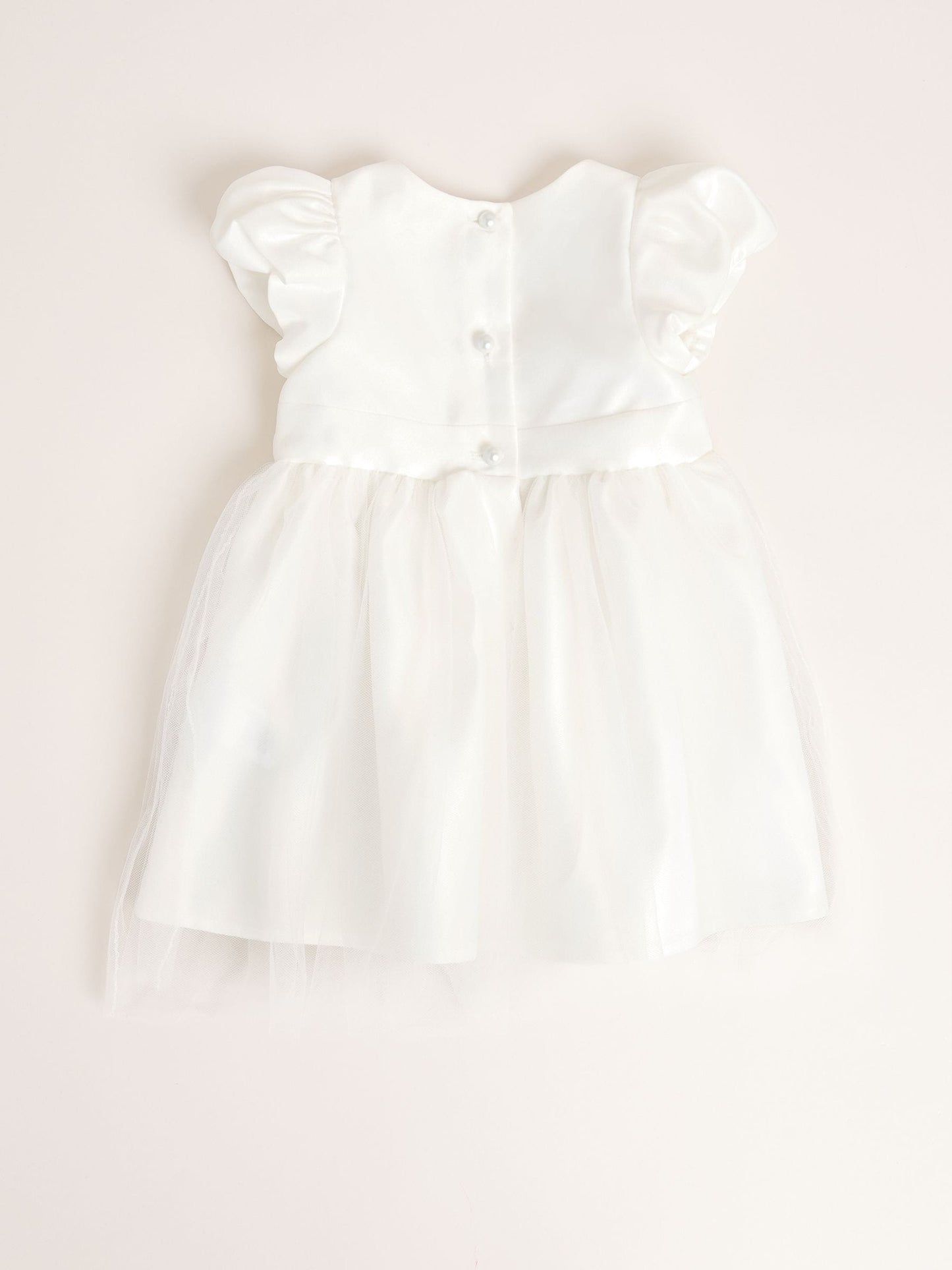 Lipsy Ivory Baby Puff Sleeve Occasion Dress (0mths-2yrs) image 6