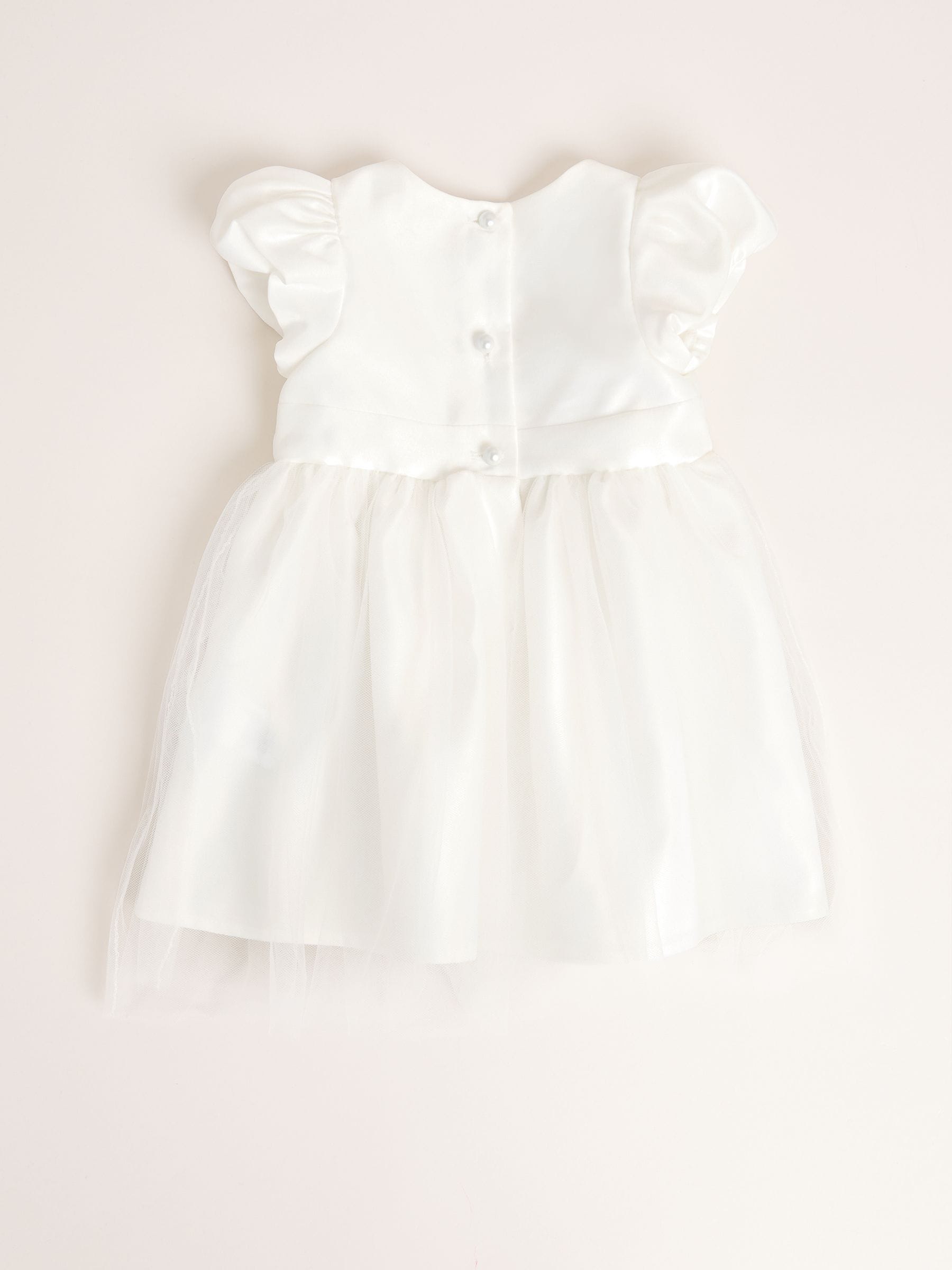 Lipsy Ivory Baby Puff Sleeve Occasion Dress (0mths-2yrs) image 6