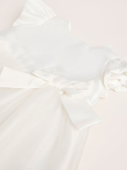 Lipsy Ivory Baby Puff Sleeve Occasion Dress (0mths-2yrs) - image 7