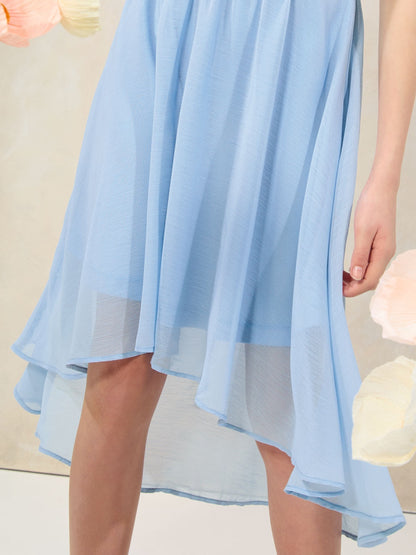 Lipsy Blue Halter Bubble Waist Occasion Dress (7-16yrs) image 4