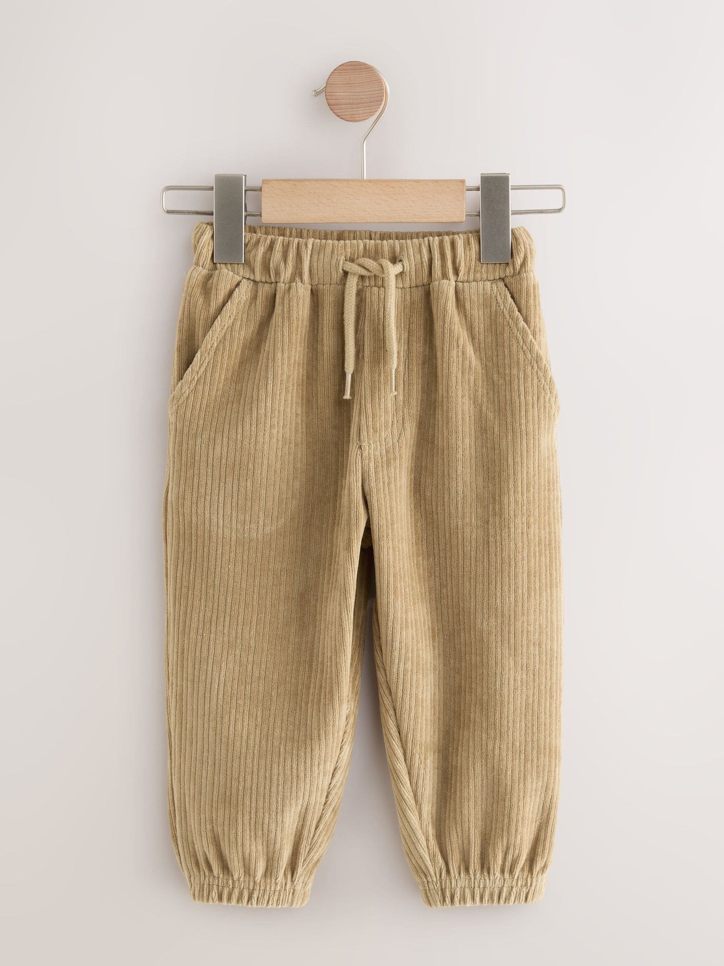 Tan Brown Jersey Cord Joggers (3mths-7yrs) image 1