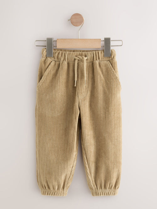 Tan Brown Jersey Cord Joggers (3mths-7yrs) image 1