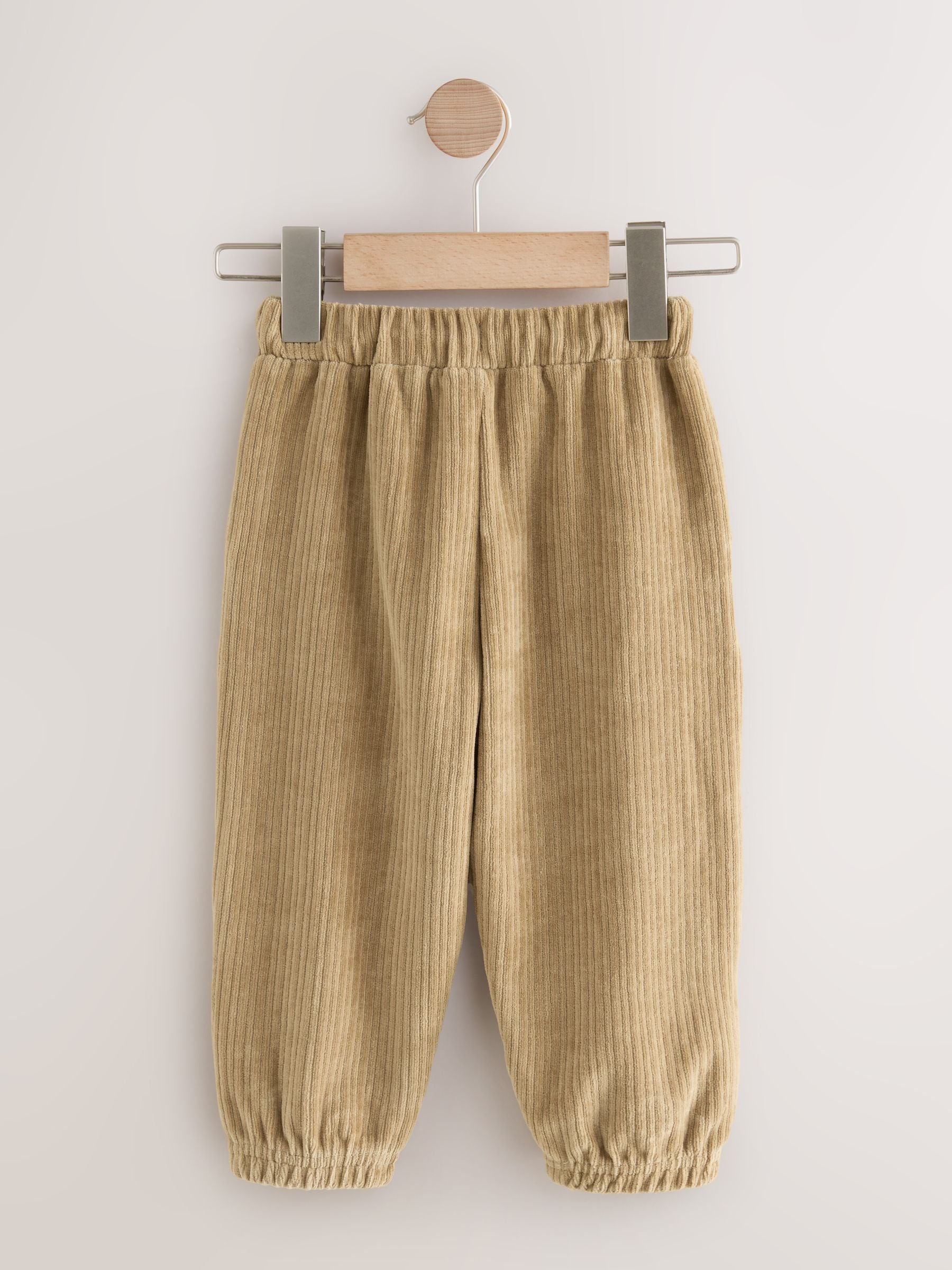 Tan Brown Jersey Cord Joggers (3mths-7yrs) image 2