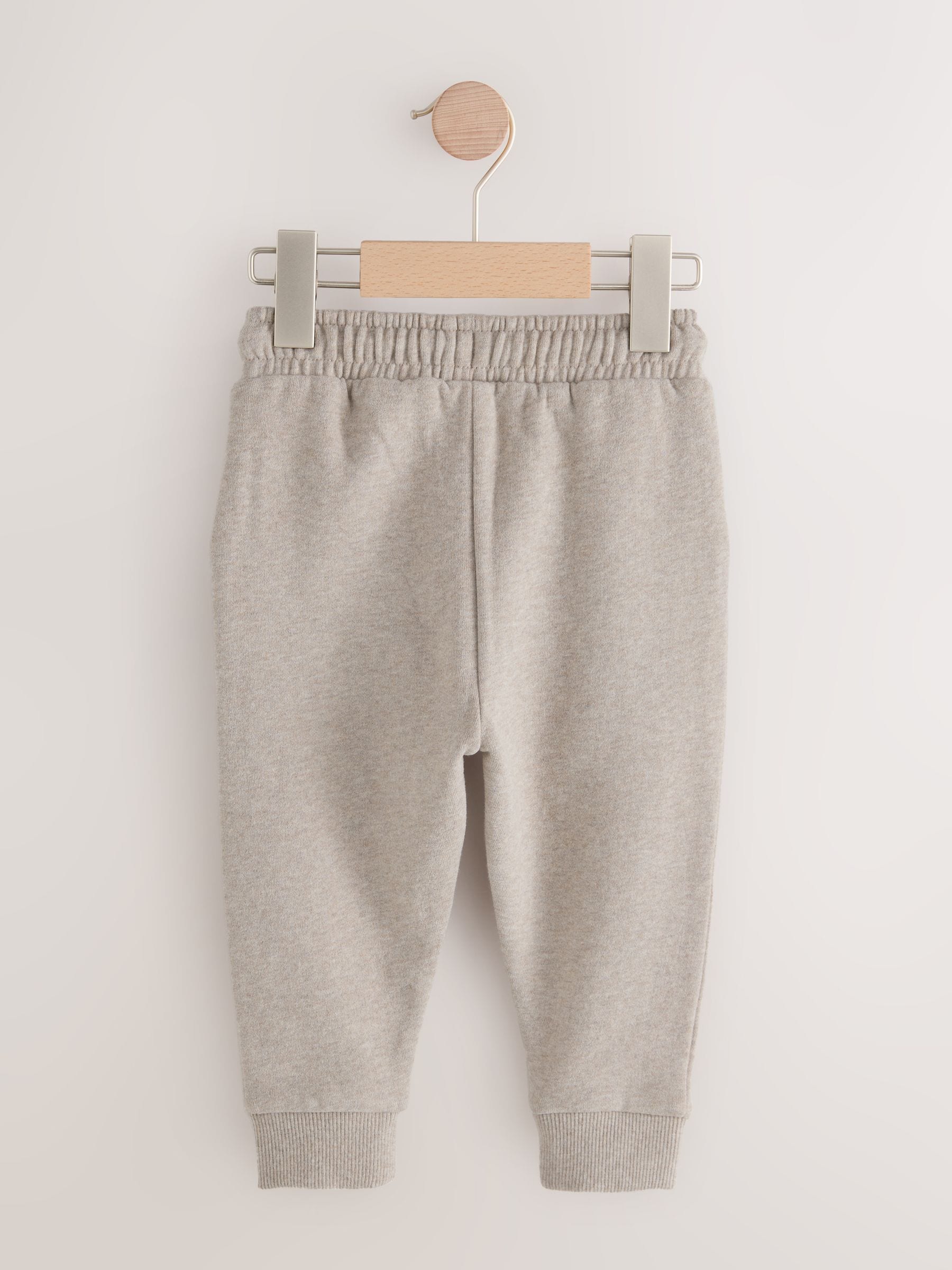 Oatmeal Marl Slim Fit Soft Touch Jersey Joggers (3mths-7yrs) image 2