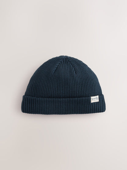 Blue 2 Pack Baby Beanie Knitted Hats image 2