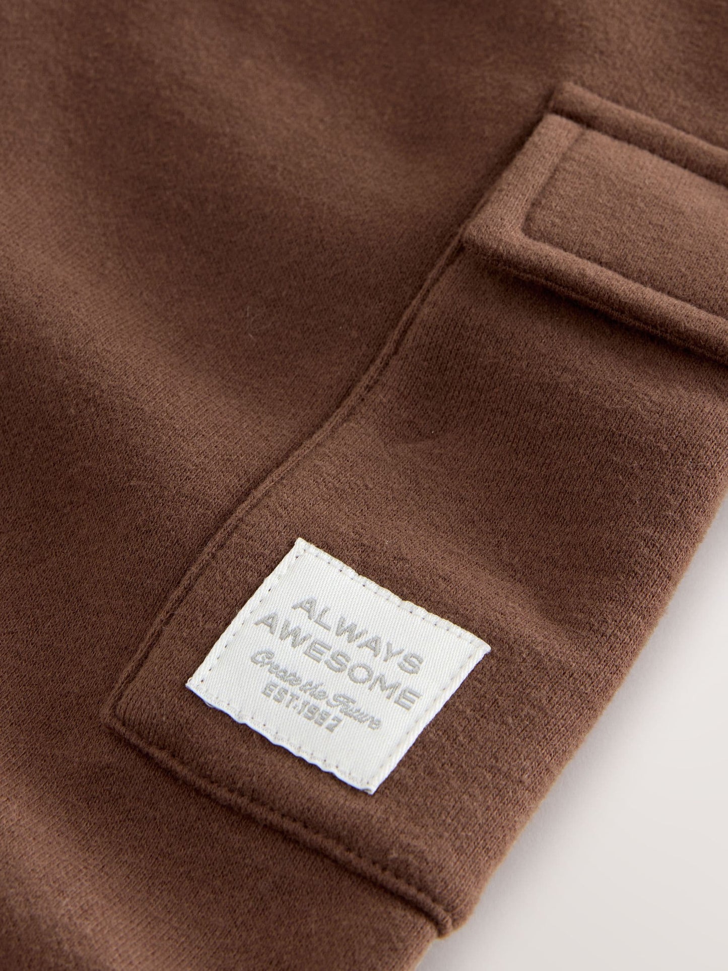 Chocolate Brown Soft Touch Jersey Utility Joggers (3mths-7yrs) image 3