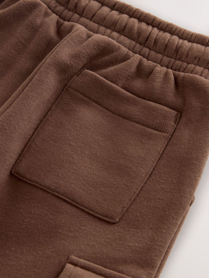 Chocolate Brown Soft Touch Jersey Utility Joggers (3mths-7yrs) image 4