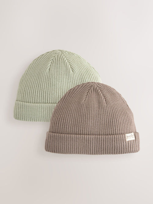 Minerals 2 Pack Baby Beanie Knitted Hats image 1