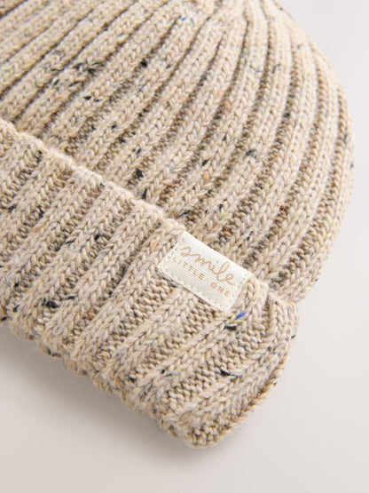 Neutral Baby Knitted Beanie Hat (0mths-2yrs)
