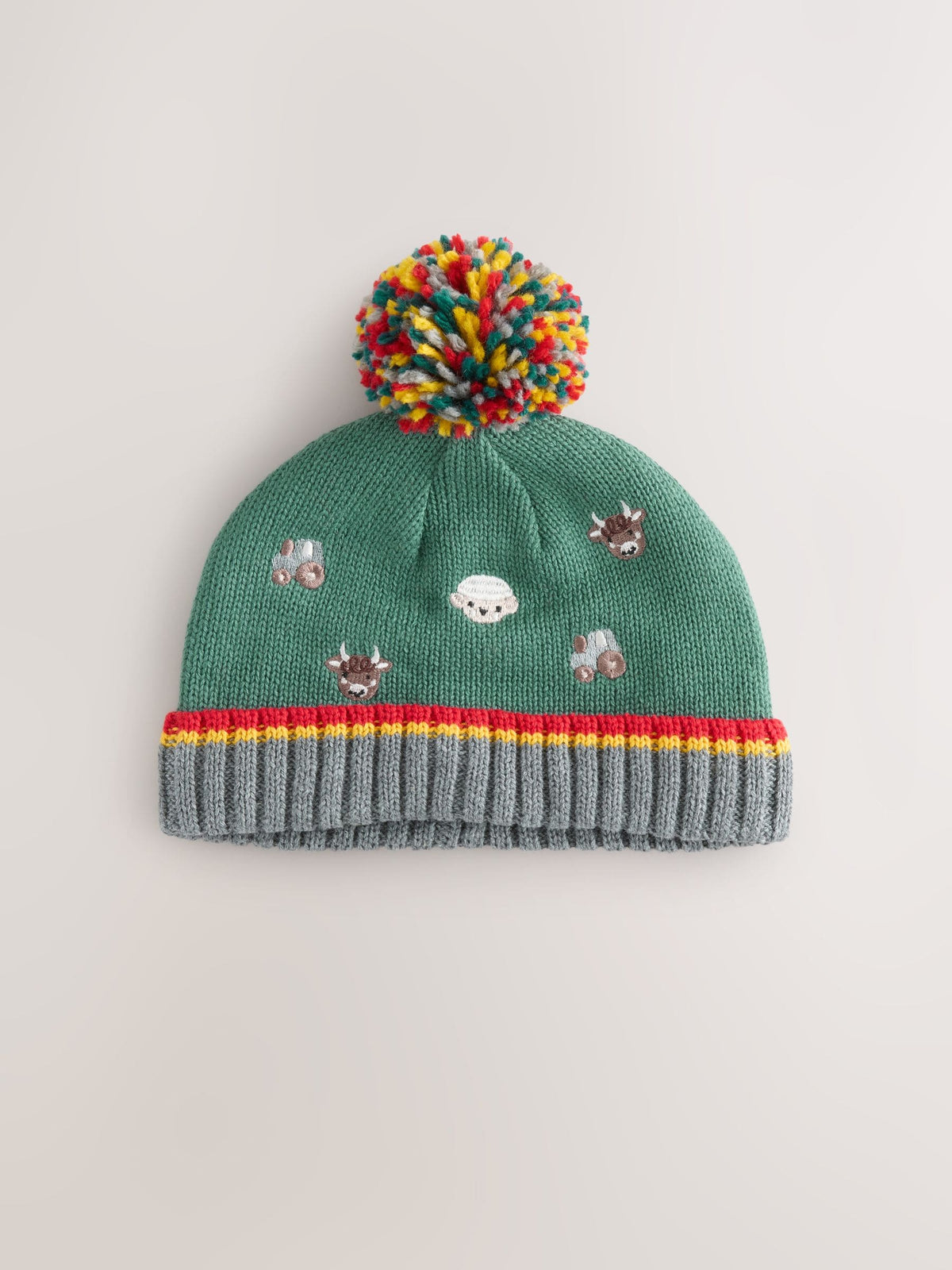 Green Farmyard Baby Hamish and Friends Knitted Hat (0mths-2yrs) - image 1