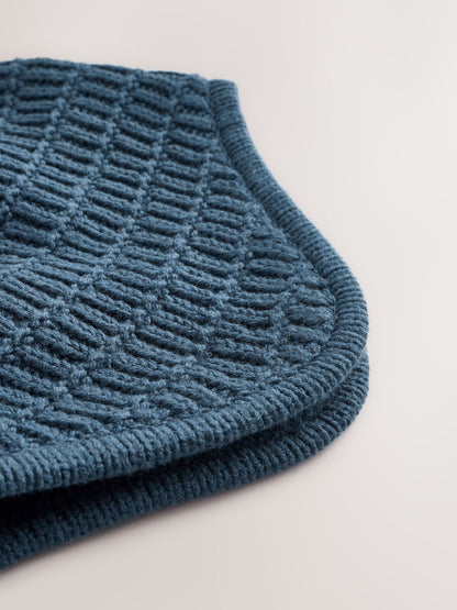 Navy Baby Knitted Trapper Hat With Pom (0mths-2yrs) - image 2
