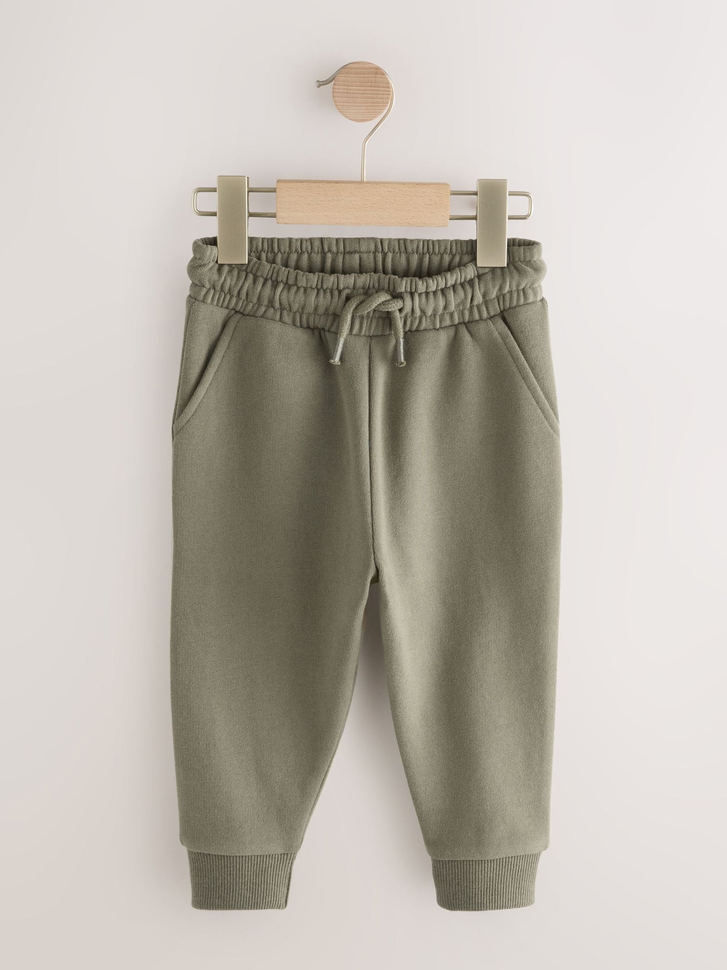 Khaki Green Slim Fit Soft Touch Jersey Joggers (3mths-7yrs) image 1