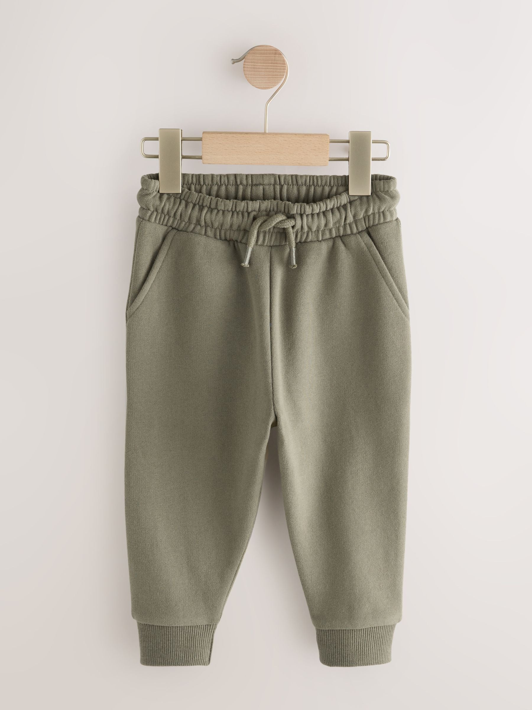 Khaki Green Slim Fit Soft Touch Jersey Joggers (3mths-7yrs) image 1