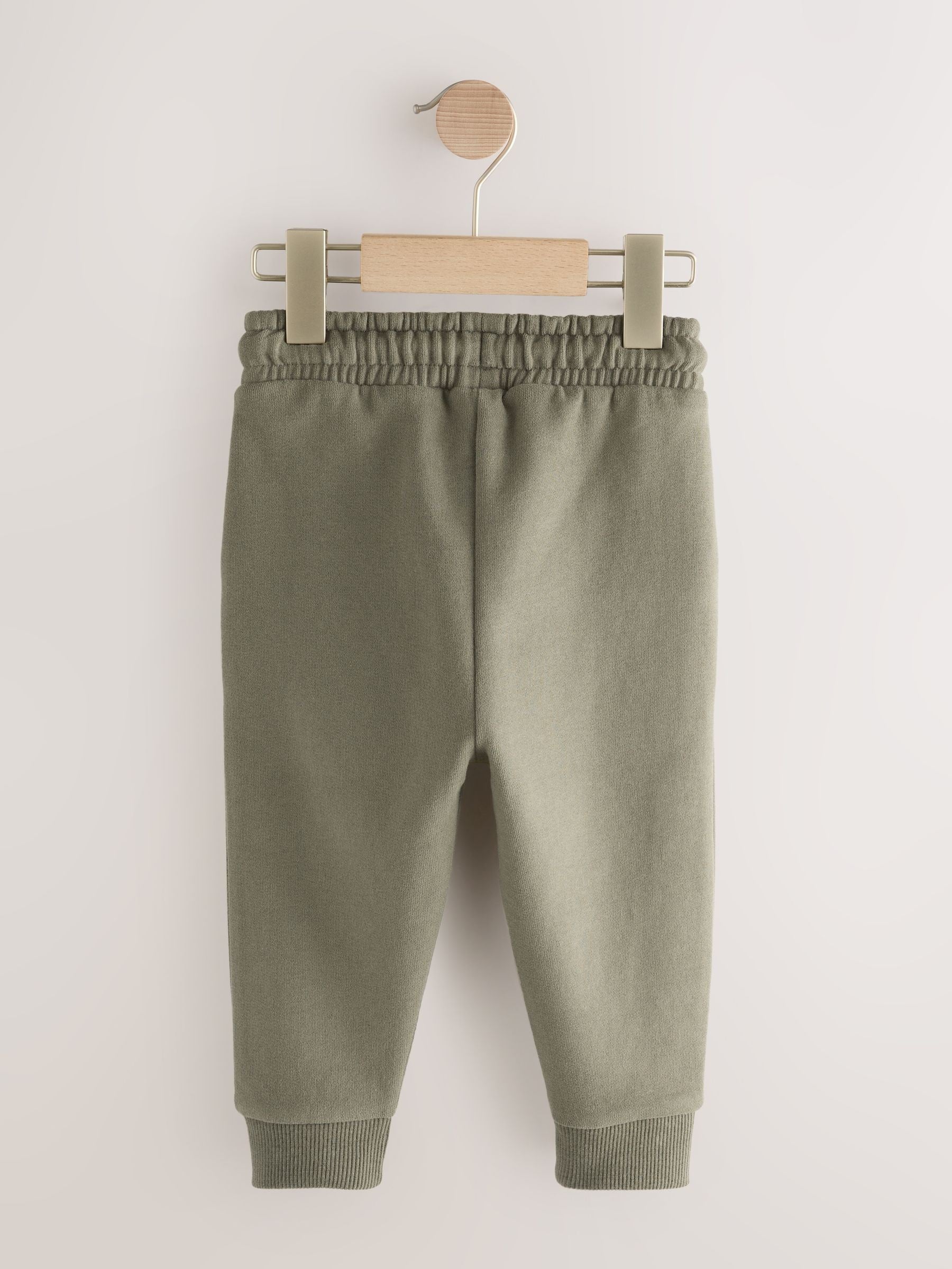 Khaki Green Slim Fit Soft Touch Jersey Joggers (3mths-7yrs) image 2